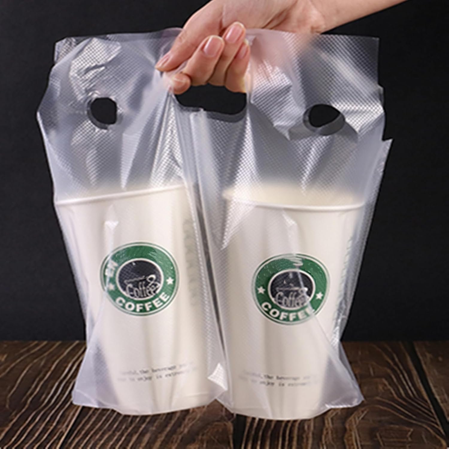 Großhandel 200 Stück Tragebeutel aus klarem Kunststoff, 12