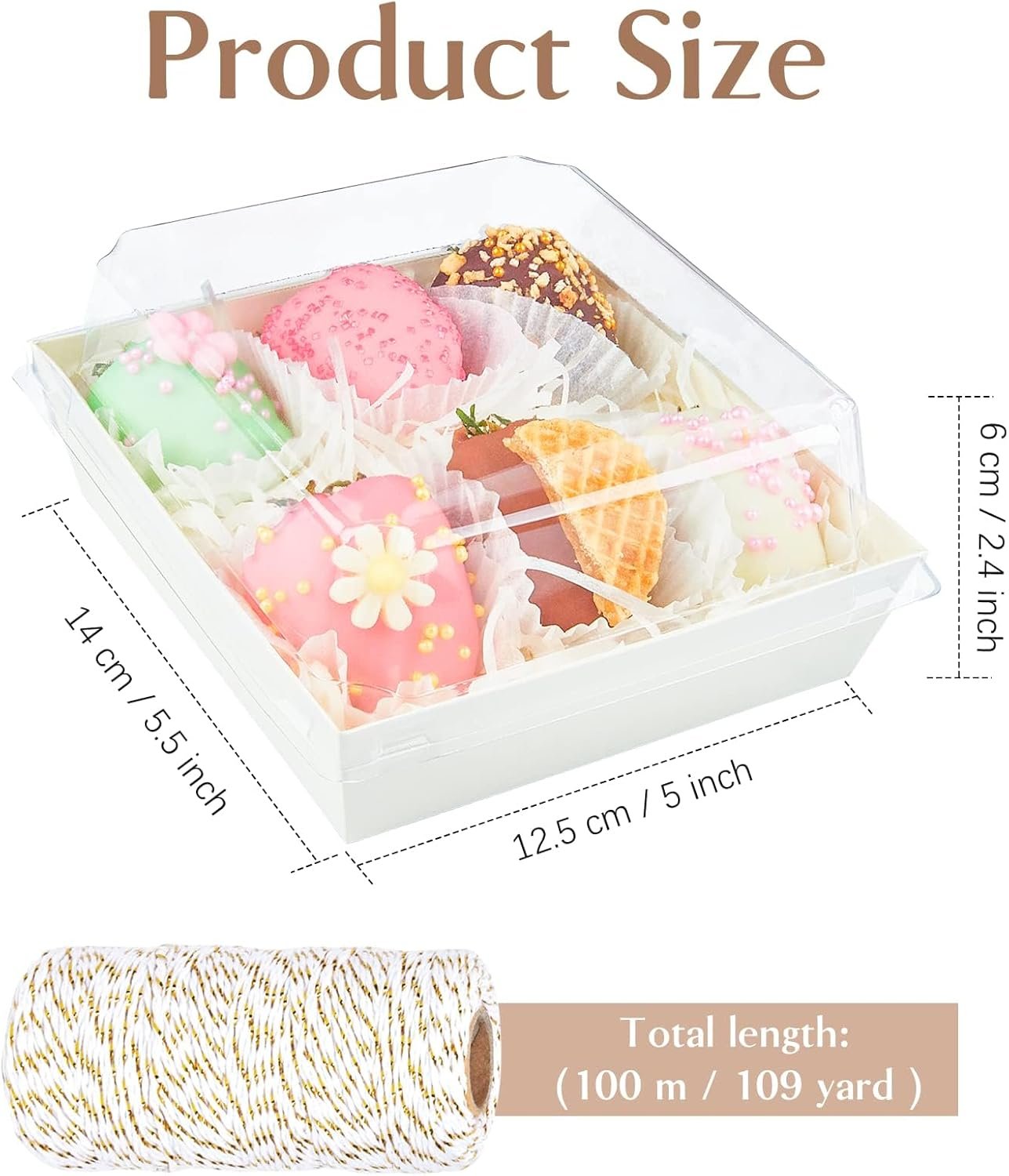 Großhandel 50 Stück 5 Zoll Papierschalen mit klaren Lids, square To Go Kuchenscheibenbehälter, kleine Bäckereiboxen für Desserts, Cookies, Sandwiches, Erdbeeren, individuelles Logo Großhandel 50 Stück 5 Zoll Papierschalen mit klaren Lids, square To Go Kuchenscheibenbehälter, kleine Bäckereiboxen für Desserts, Cookies, Sandwiches, Erdbeeren, individuelles Logo