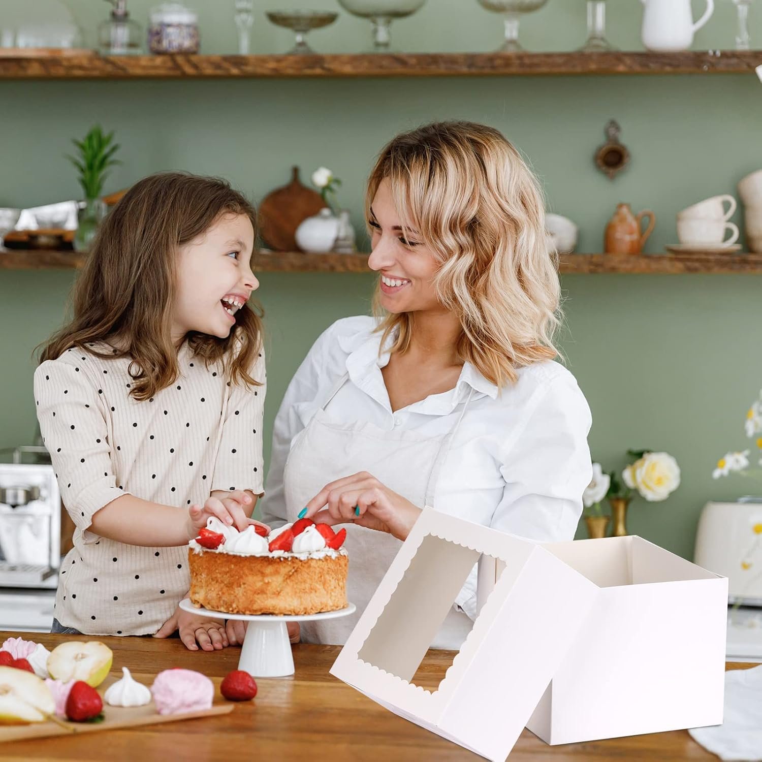 Großhandel 15 Sets Kuchenboxen 10x10x8 Zoll hohe Bäckereiboxen mit Kuchenplatten, weiße quadratische Träger mit Fenster, individuell bedruckbar für Valentinstag, Muttertag, OEM Hersteller für Großmenge. Großhandel 15 Sets Kuchenboxen 10x10x8 Zoll hohe Bäckereiboxen mit Kuchenplatten, weiße quadratische Träger mit Fenster, individuell bedruckbar für Valentinstag, Muttertag, OEM Hersteller für Großmenge.