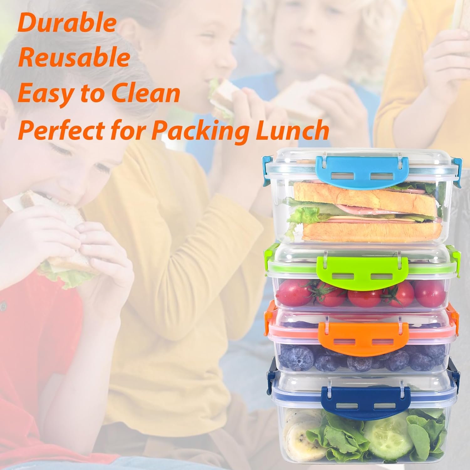 Großhandel Sandwich Behälter 4 Stück - Wiederverwendbare luftdichte & BPA-freie Küchenaufbewahrungsboxen - Mikrowellen- und spülmaschinenfest, 2 erhöhte Lunchboxen und 2 Normgrößen, individuell bedruckbar, Hersteller für Ihre Eigenmarke. Großhandel Sandwich Behälter 4 Stück - Wiederverwendbare luftdichte & BPA-freie Küchenaufbewahrungsboxen - Mikrowellen- und spülmaschinenfest, 2 erhöhte Lunchboxen und 2 Normgrößen, individuell bedruckbar, Hersteller für Ihre Eigenmarke.