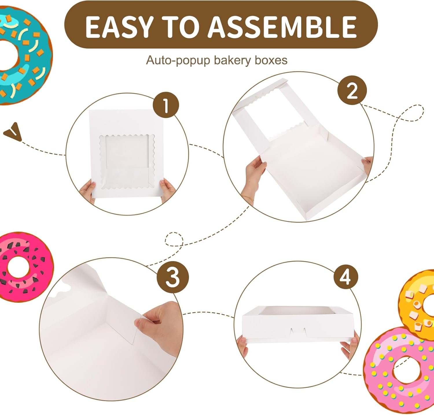 Großhandel 5 Stück Kuchenverpackungen 12x12x2.5 Weiße Bäckerei-Boxen mit Fenster, Auto-Popup Keksboxen für Kuchen, Dessertboxen, Treat Boxen für Pizza, Erdbeeren, Schokolade, Gebäck, Muffins und Donuts, individueller Logo-Service verfügbar, Hersteller von hochwertigen Verpackungen. Großhandel 5 Stück Kuchenverpackungen 12x12x2.5 Weiße Bäckerei-Boxen mit Fenster, Auto-Popup Keksboxen für Kuchen, Dessertboxen, Treat Boxen für Pizza, Erdbeeren, Schokolade, Gebäck, Muffins und Donuts, individueller Logo-Service verfügbar, Hersteller von hochwertigen Verpackungen.