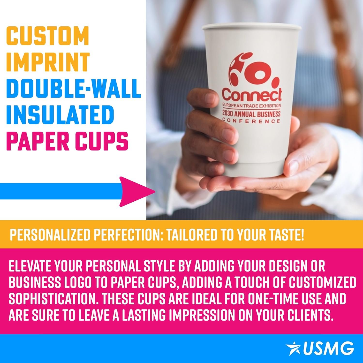 Großhandel Individuelles Logo 16 oz doppelschichtige Pappbecher für heiße und kalte Getränke, OEM Hersteller für Partys und Markenh Promotions (Menge 100)