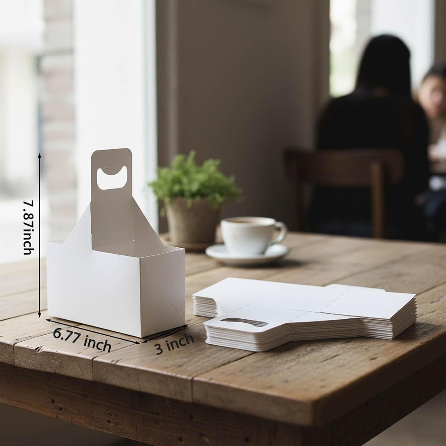Großhandel 15er-Pack Kraftpapier-Träger für 2 Becher mit Griff, 12-32 oz Kaffeebecher-Halter für die Getränkelieferung, individuelles Logo, Hersteller