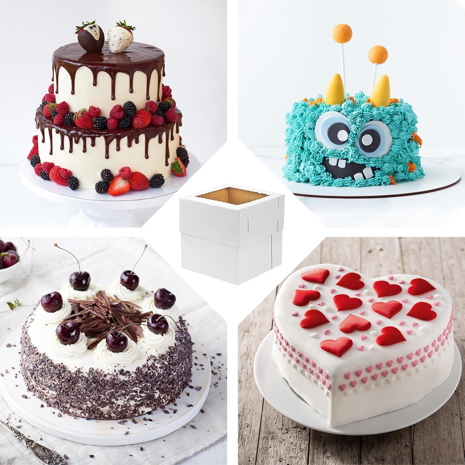 Großhandel 6er Pack 12x12x12 Zoll hohe Tortenboxen mit Böden für mehrstöckige Torten, dicke stabile Bäckereibox mit Fenster, individuell bedruckbar für Valentinstag, Muttertag, Geburtstag, Hochzeit, Party beim Hersteller. Großhandel 6er Pack 12x12x12 Zoll hohe Tortenboxen mit Böden für mehrstöckige Torten, dicke stabile Bäckereibox mit Fenster, individuell bedruckbar für Valentinstag, Muttertag, Geburtstag, Hochzeit, Party beim Hersteller.