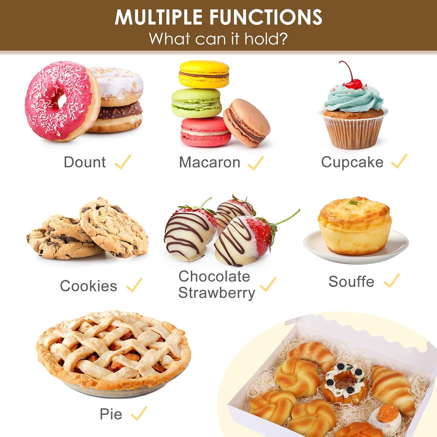 Großhandel 24 Stück Backverpackungen, 14x10x2,5 Zoll Treat-Boxen mit Fenster für Schokoladenüberzogene Erdbeeren, Donuts, Torten, Muffins und Gebäck von einem Hersteller mit individueller Logo-Gestaltung. Großhandel 24 Stück Backverpackungen, 14x10x2,5 Zoll Treat-Boxen mit Fenster für Schokoladenüberzogene Erdbeeren, Donuts, Torten, Muffins und Gebäck von einem Hersteller mit individueller Logo-Gestaltung.