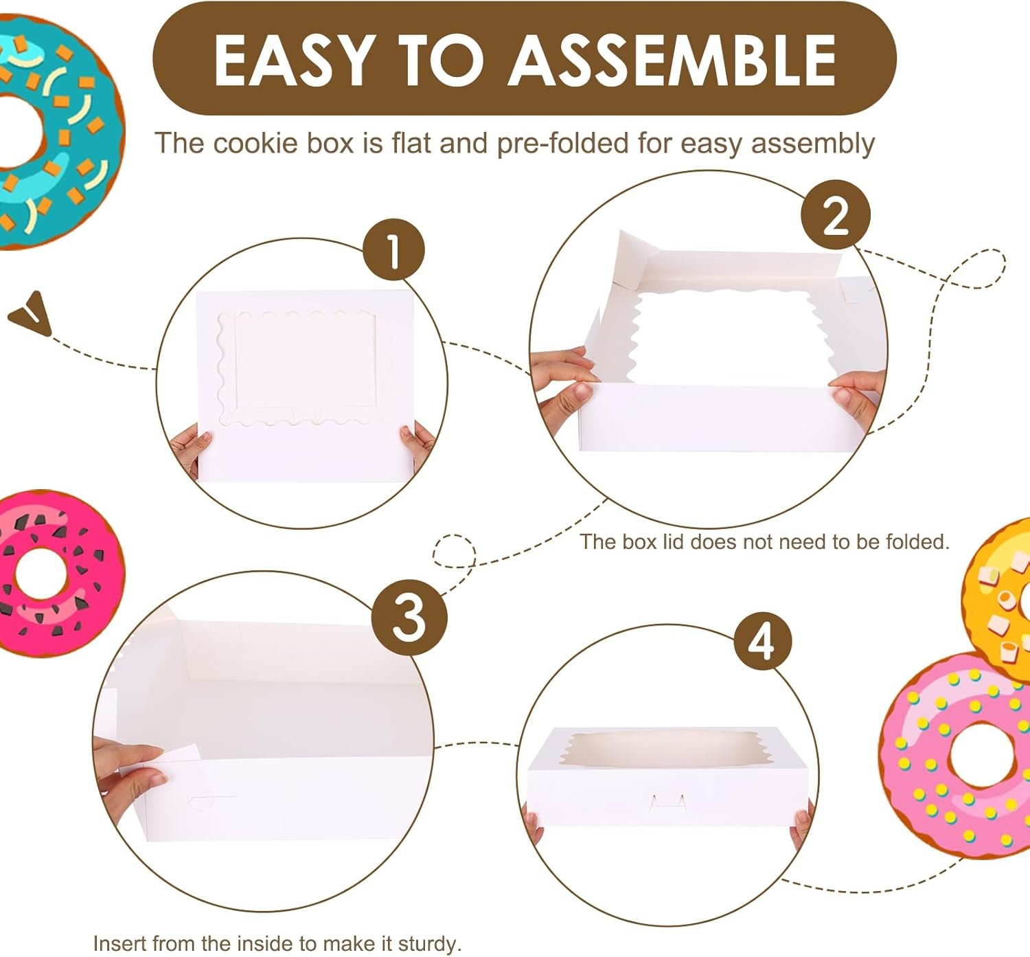 Großhandel 24 Stück Backverpackungen, 14x10x2,5 Zoll Treat-Boxen mit Fenster für Schokoladenüberzogene Erdbeeren, Donuts, Torten, Muffins und Gebäck von einem Hersteller mit individueller Logo-Gestaltung. Großhandel 24 Stück Backverpackungen, 14x10x2,5 Zoll Treat-Boxen mit Fenster für Schokoladenüberzogene Erdbeeren, Donuts, Torten, Muffins und Gebäck von einem Hersteller mit individueller Logo-Gestaltung.