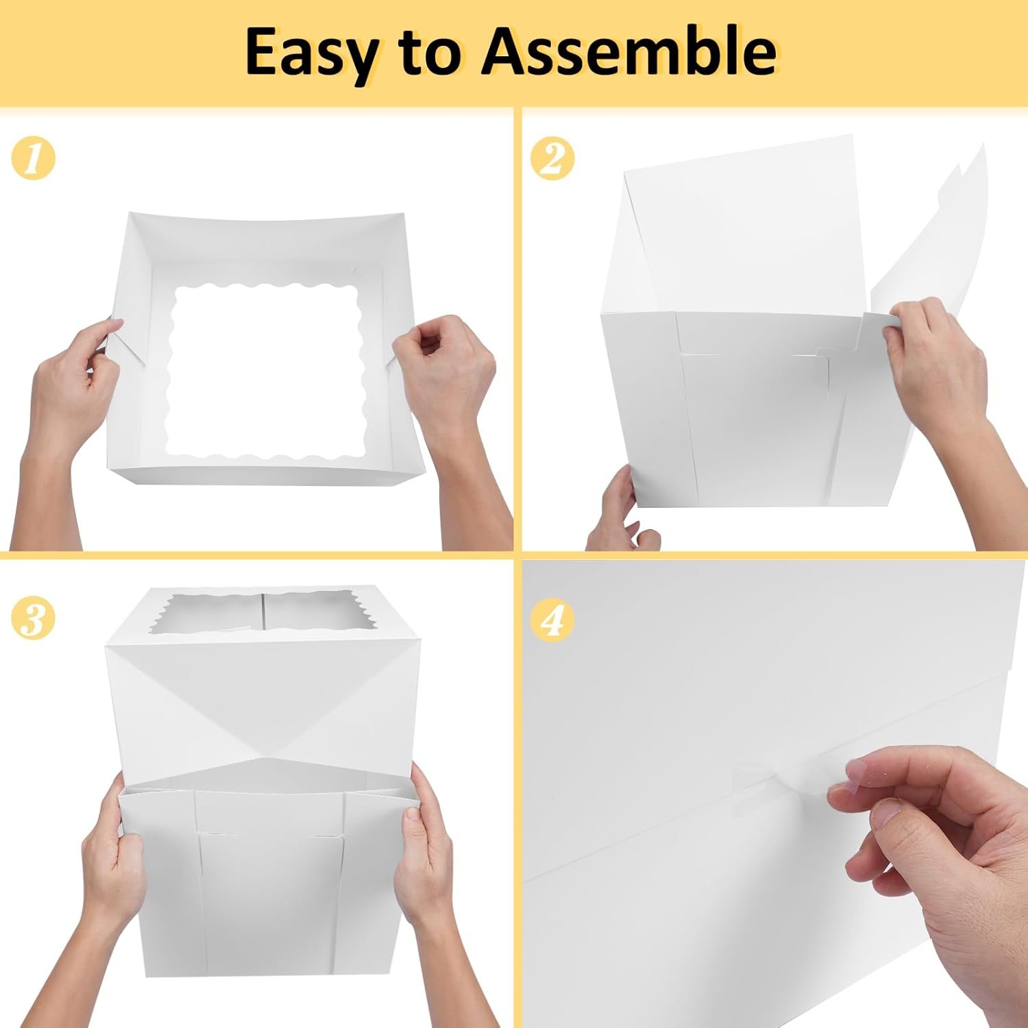 Großhandel 16 Stück Kuchenboxen, 12x12x12 Zoll hohe Kuchenbehälter mit Fenster für Torten, stabiler Einweg-Bäckerei-Träger mit Deckel, für individuelles Logo, Hochzeit, Valentinstag, Muttertag, Geburtstag, OEM Großhandel 16 Stück Kuchenboxen, 12x12x12 Zoll hohe Kuchenbehälter mit Fenster für Torten, stabiler Einweg-Bäckerei-Träger mit Deckel, für individuelles Logo, Hochzeit, Valentinstag, Muttertag, Geburtstag, OEM