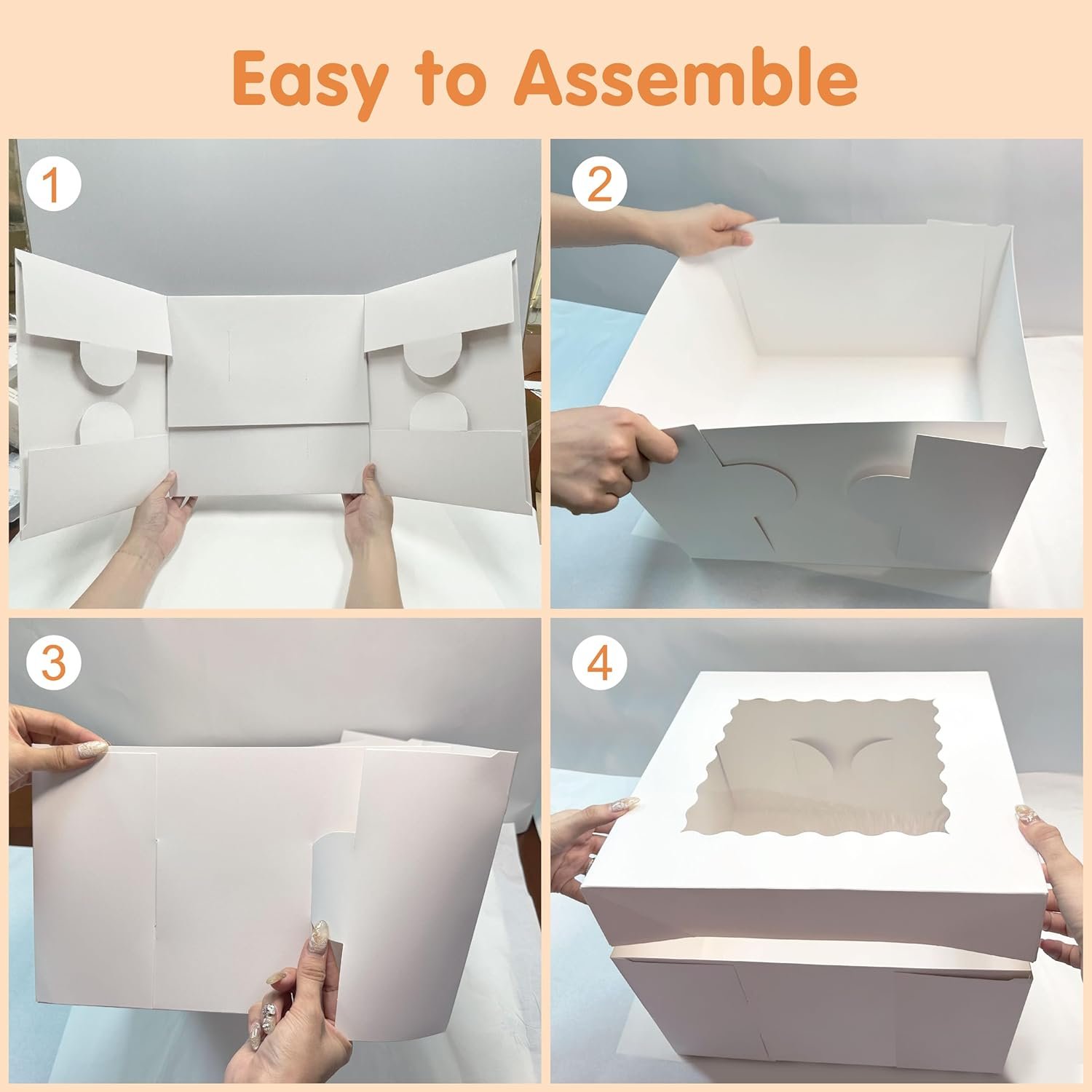 Großhandel 15 Stück Kuchenboxen, 12x12x8 Zoll Weiße Backwarenboxen mit Fenster, für mehrschichtige Kuchen, Keksschachteln und Cake Container für Geburtstag, Party und Valentinstag, individuell mit Logo, Hersteller, in Bulk erhältlich. Großhandel 15 Stück Kuchenboxen, 12x12x8 Zoll Weiße Backwarenboxen mit Fenster, für mehrschichtige Kuchen, Keksschachteln und Cake Container für Geburtstag, Party und Valentinstag, individuell mit Logo, Hersteller, in Bulk erhältlich.