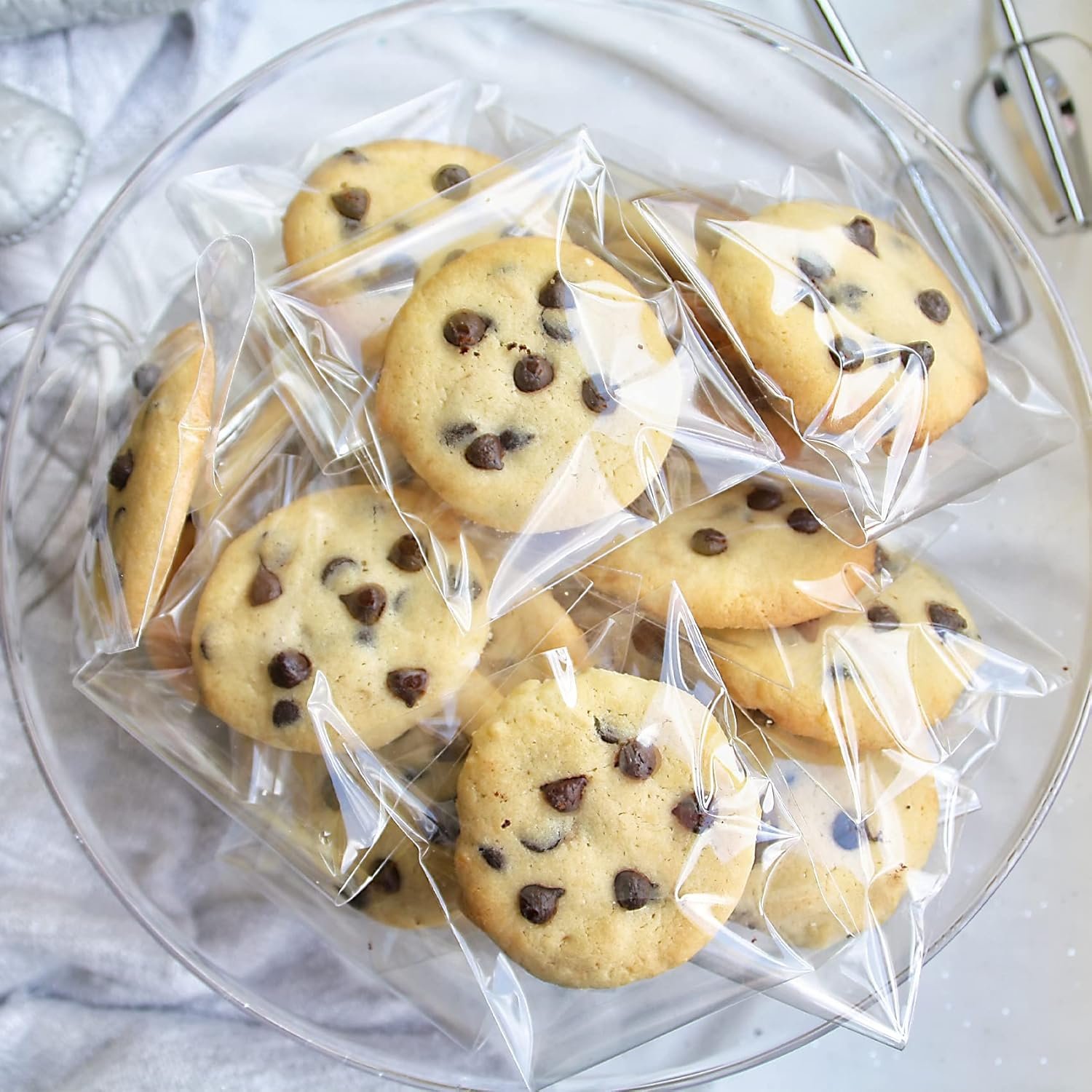 Großhandel 300 Stück klare selbstklebende Cellophanbeutel 4x6 Zoll für individuelle Geschenke, Hersteller von individuellen Logos, OEM Cookie Bags für die Verpackung