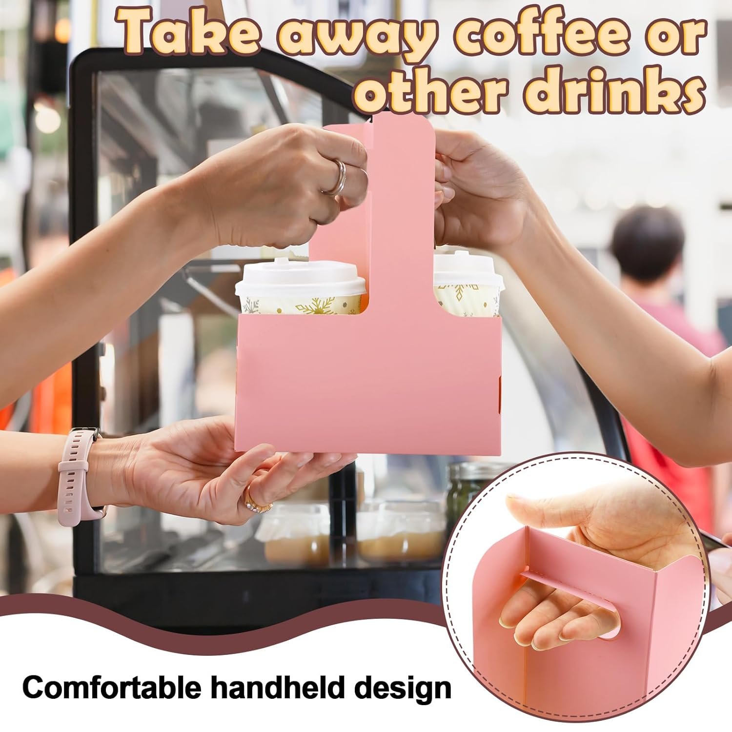 Großhandel 60 Stück 2-Tassen Getränke Träger mit Griff 6,9 x 3,2 x 8,9 Zoll für Kaffee Hot und Cold Getränke Takeout für Cafés und Restaurants, individuelle Logo Anpassung, OEM, hochwertiger Papp Getränkehalter für Hochzeiten und Essenslieferung, Bulk. Großhandel 60 Stück 2-Tassen Getränke Träger mit Griff 6,9 x 3,2 x 8,9 Zoll für Kaffee Hot und Cold Getränke Takeout für Cafés und Restaurants, individuelle Logo Anpassung, OEM, hochwertiger Papp Getränkehalter für Hochzeiten und Essenslieferung, Bulk.