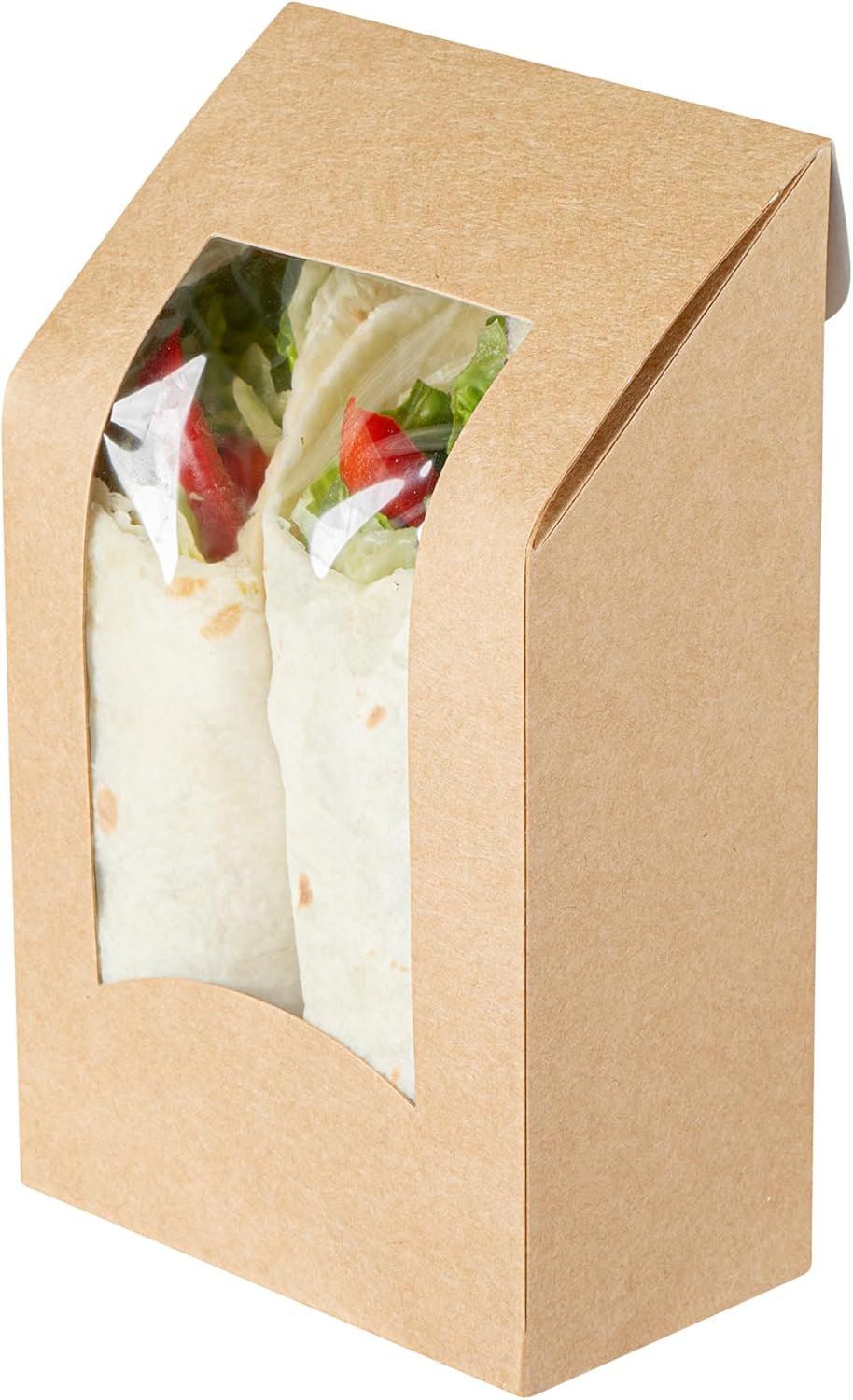 Großhandel 200 Stück 5,9 x 3,7 Zoll Sandwich Wrap Behälter, mit Fenster, wegwerfbare Kraftpapier Sandwich Boxen, OEM, fettbeständige Beschichtung Großhandel 200 Stück 5,9 x 3,7 Zoll Sandwich Wrap Behälter, mit Fenster, wegwerfbare Kraftpapier Sandwich Boxen, OEM, fettbeständige Beschichtung