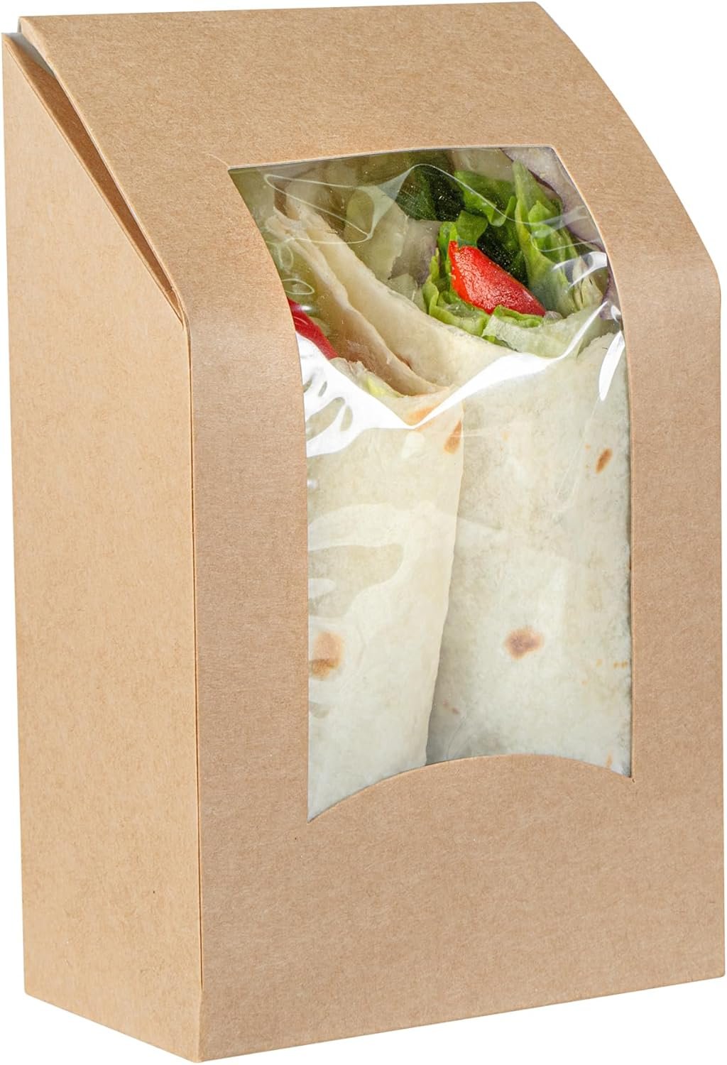 Großhandel 200 Stück 5,9 x 3,7 Zoll Sandwich Wrap Behälter, mit Fenster, wegwerfbare Kraftpapier Sandwich Boxen, OEM, fettbeständige Beschichtung Großhandel 200 Stück 5,9 x 3,7 Zoll Sandwich Wrap Behälter, mit Fenster, wegwerfbare Kraftpapier Sandwich Boxen, OEM, fettbeständige Beschichtung