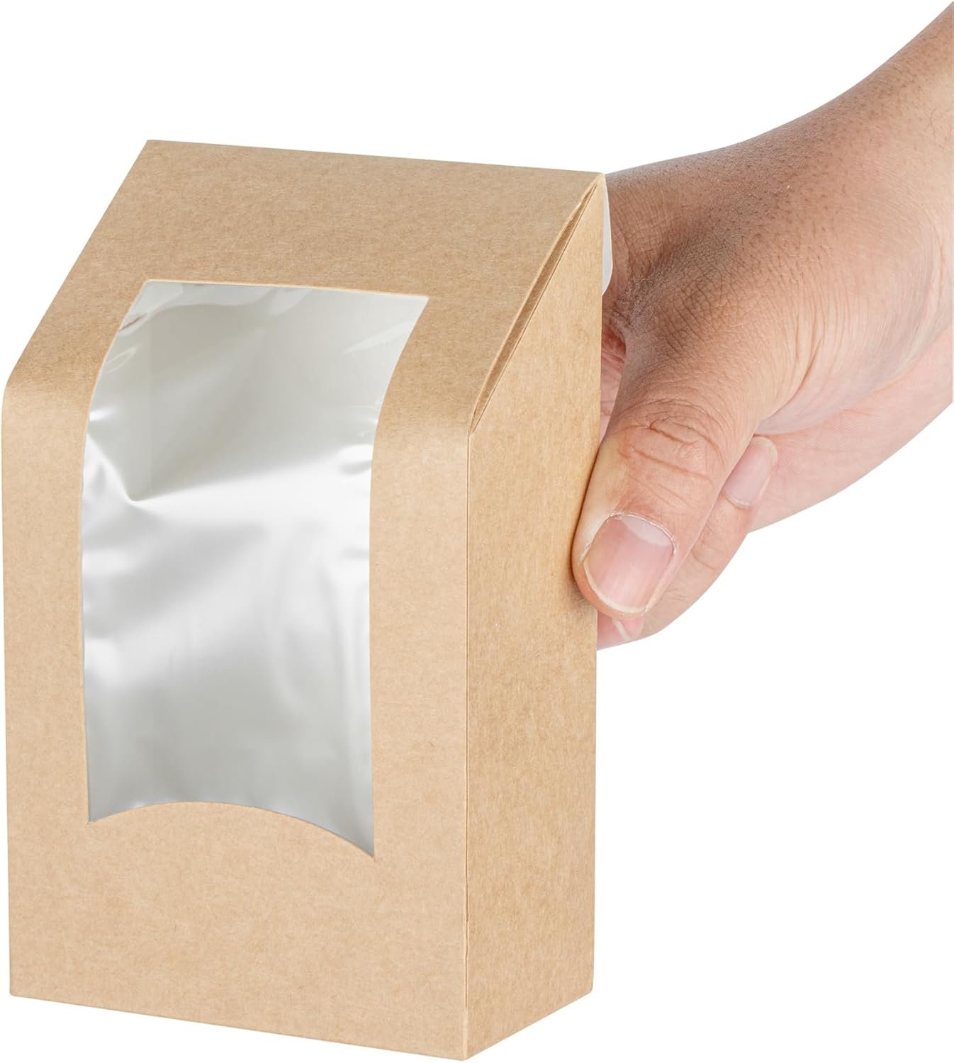 Großhandel 200 Stück 5,9 x 3,7 Zoll Sandwich Wrap Behälter, mit Fenster, wegwerfbare Kraftpapier Sandwich Boxen, OEM, fettbeständige Beschichtung Großhandel 200 Stück 5,9 x 3,7 Zoll Sandwich Wrap Behälter, mit Fenster, wegwerfbare Kraftpapier Sandwich Boxen, OEM, fettbeständige Beschichtung