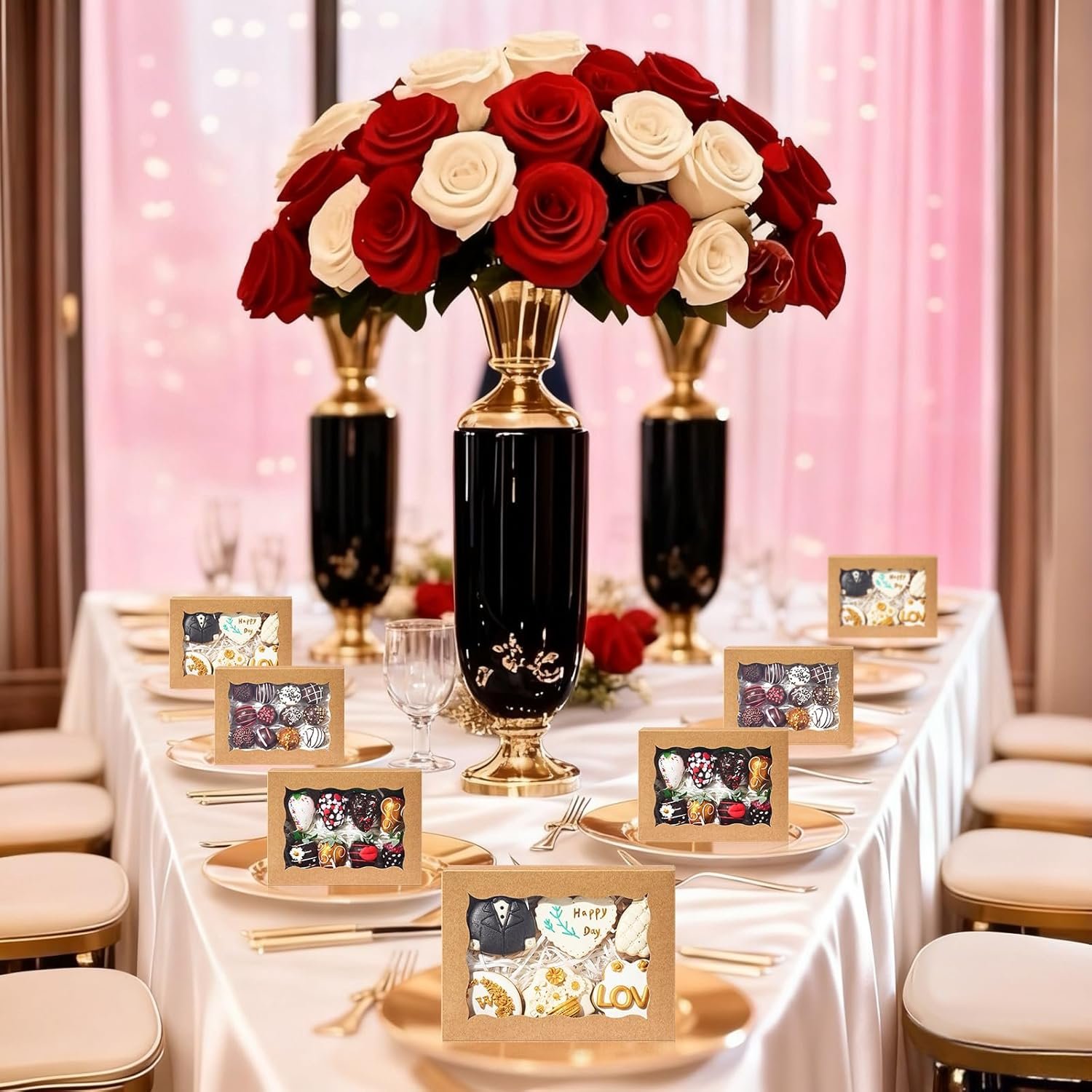 Großhandel 8 Stück braune Backboxen mit Fenster, 8x6x2,5 Zoll, perfekte Geschenkverpackung für Macarons, Trüffel, Kekse, Donuts, individuell anpassbar mit Logo, hergestellt von einem zuverlässigen Produzenten.