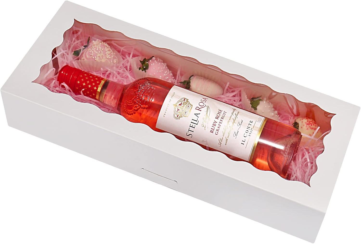 Großhandel 30-Pack Bäckereiboxen mit Fenster 16" x 6,5" x 3", Auto-Popup Kekseboxen für Cookies und Erdbeeren, Individuelles Logo