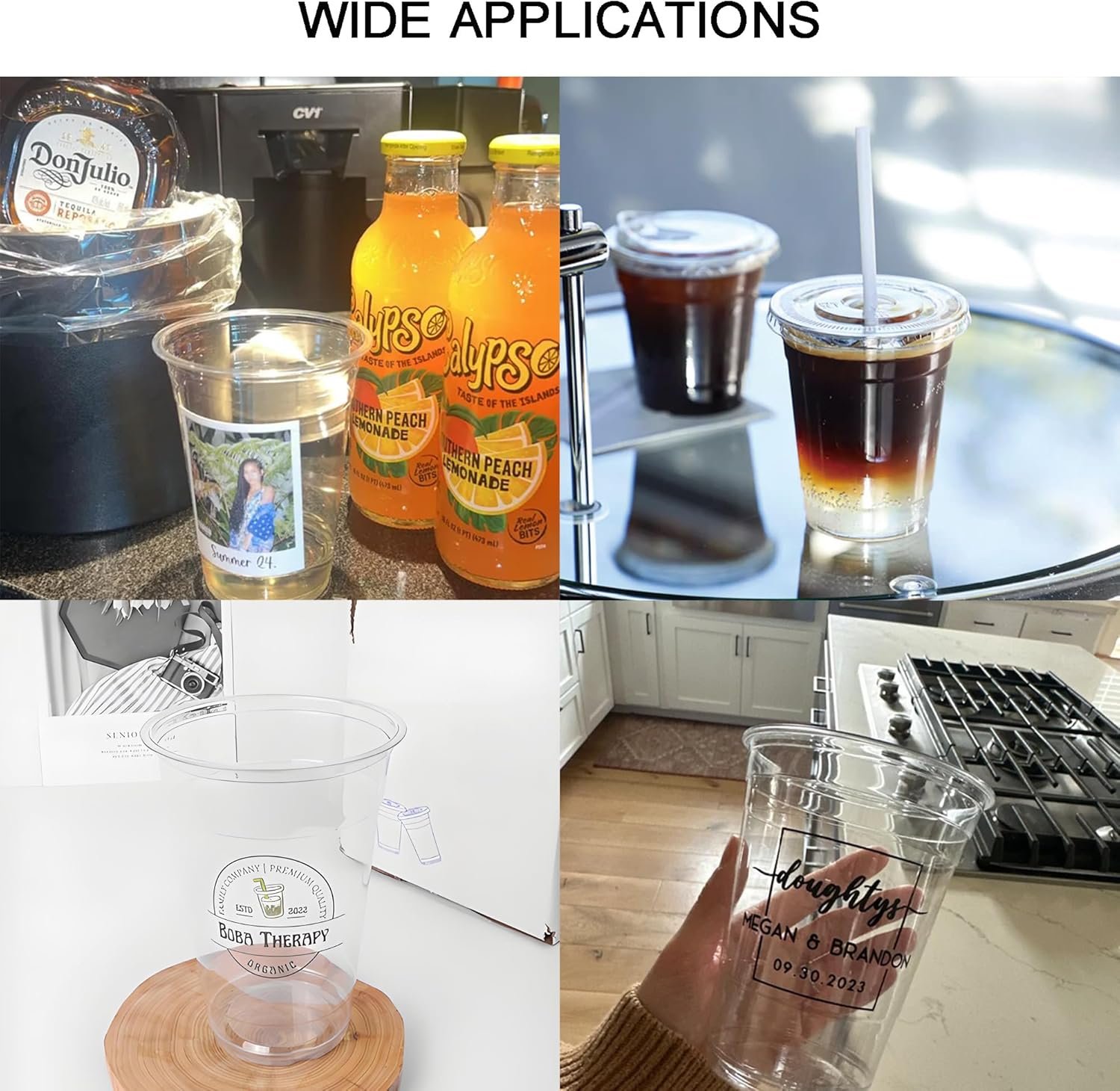 Großhandel Einweg-Cups mit individuelles Logo, maßgeschneiderte Aufkleber, Deckel und Strohhalme Set für kalte Getränke und Eiskaffee (12oz) vom Hersteller, Bulk-Optionen verfügbar.