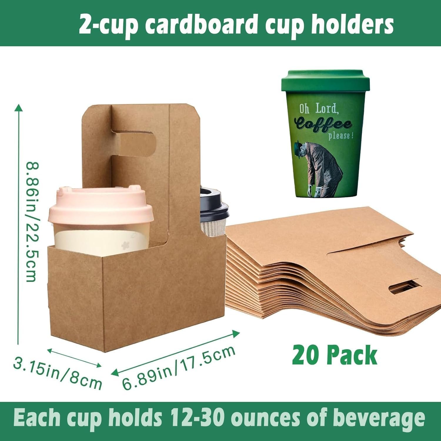 Großhandel 20er Pack Kraft Drink Träger mit Griffen, 2 Becher Einweg-Papierbecherhalter für heiße oder kalte Getränke, OEM für Takeout, Café und Restaurant Lebensmittellieferung, Bulk To-Go Kaffee Papierverpackung. Großhandel 20er Pack Kraft Drink Träger mit Griffen, 2 Becher Einweg-Papierbecherhalter für heiße oder kalte Getränke, OEM für Takeout, Café und Restaurant Lebensmittellieferung, Bulk To-Go Kaffee Papierverpackung.