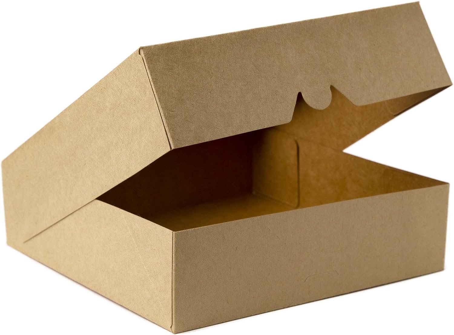 Großhandel 15 Stück 12 Zoll Kraft Bäckereiboxen, 12x12x2,5 Zoll große Kuchenschachteln mit PVC-Fenster, natürliche Einwegbox für Gebäck, individuelles Logo, OEM
