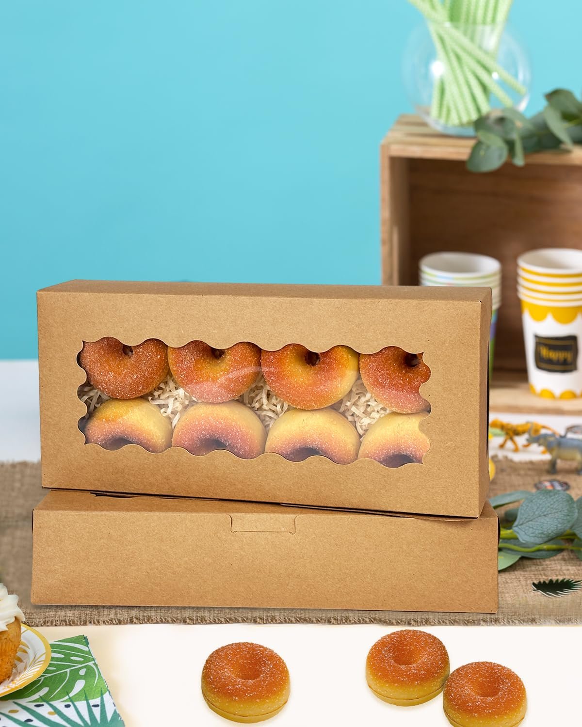 Großhandel 12x5.5x2.5 Zoll braune Keksbox mit Fenster, 15 Stück Pastry Macaron Verpackungsbox für Eigenmarke und OEM Anbieter Großhandel 12x5.5x2.5 Zoll braune Keksbox mit Fenster, 15 Stück Pastry Macaron Verpackungsbox für Eigenmarke und OEM Anbieter