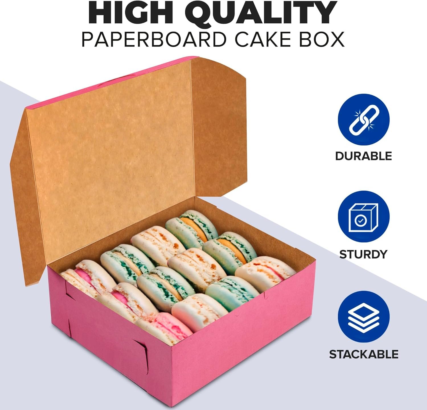 Großhandel 25er Pack pinke Backboxen 8x8x4 für Cupcakes, Desserts, Kekse und Süßigkeiten, individuelle Verpackungslösungen von Herstellern, ideal für Bäckereien, handgemachte Backwaren, Geschenke und Veranstaltungen. Großhandel 25er Pack pinke Backboxen 8x8x4 für Cupcakes, Desserts, Kekse und Süßigkeiten, individuelle Verpackungslösungen von Herstellern, ideal für Bäckereien, handgemachte Backwaren, Geschenke und Veranstaltungen.