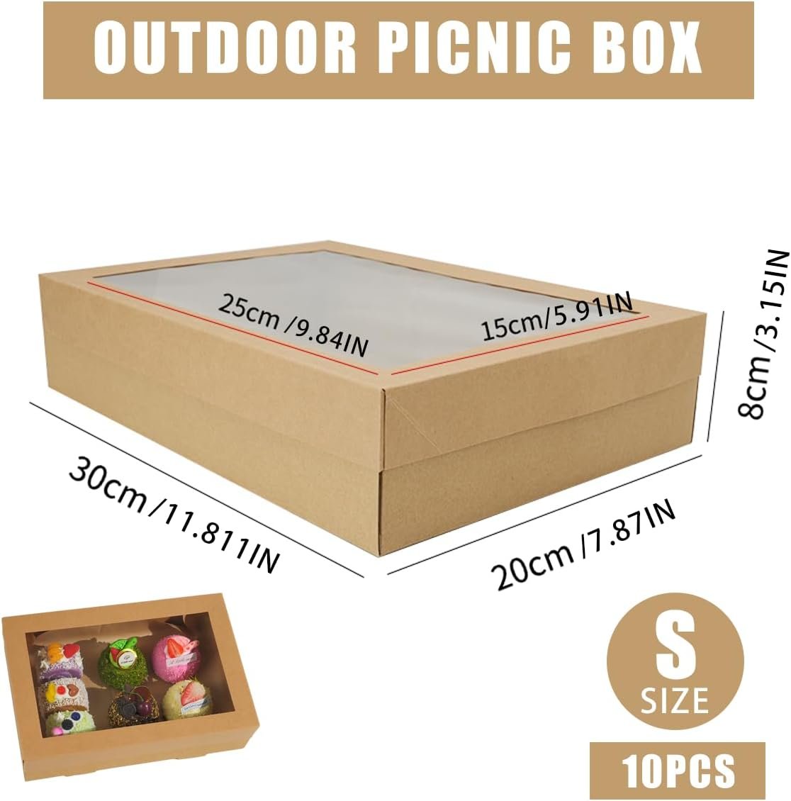 Großhandel 10er Pack Pappkartons mit Fenster, 11,8x7,87x3,15 Zoll große Keksboxen, ideal für eigene Marken, Anbieter von Takeout-Behältern für Kuchen, Muffins und Gebäck. Großhandel 10er Pack Pappkartons mit Fenster, 11,8x7,87x3,15 Zoll große Keksboxen, ideal für eigene Marken, Anbieter von Takeout-Behältern für Kuchen, Muffins und Gebäck.