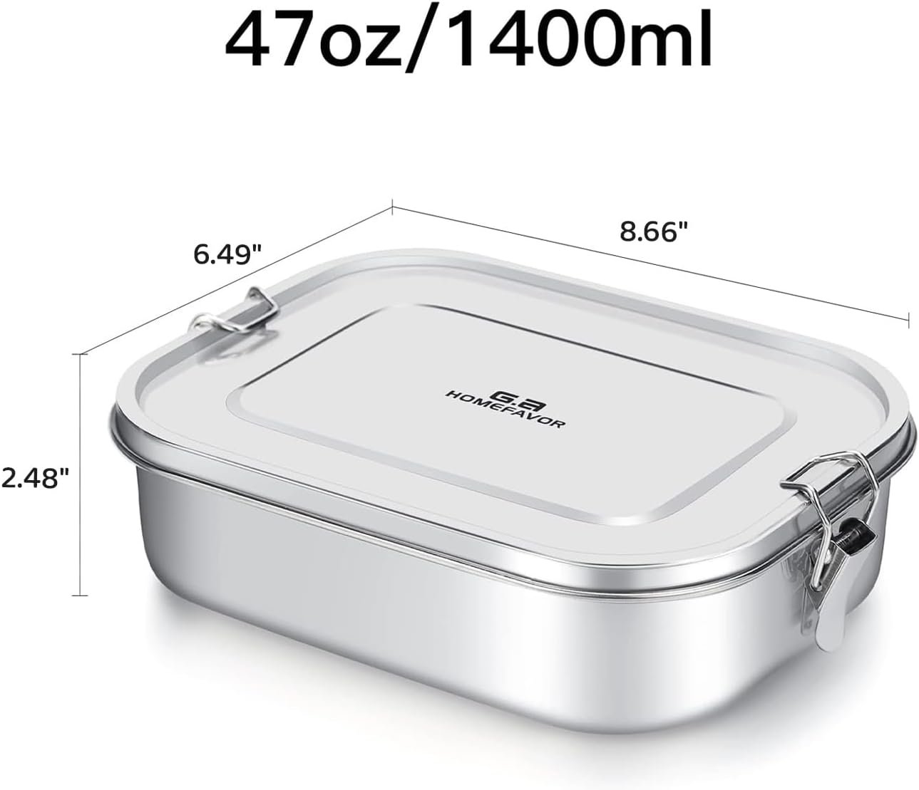 Großhandel Edelstahl Bento Lunchbox 1400 ml - Leckdichte Metall Bento-Box, großer Aufbewahrungsbehälter mit Verriegelungsclips, Snackbehälter, Geschirrspüler geeignet, individuelles Logo, OEM Hersteller.