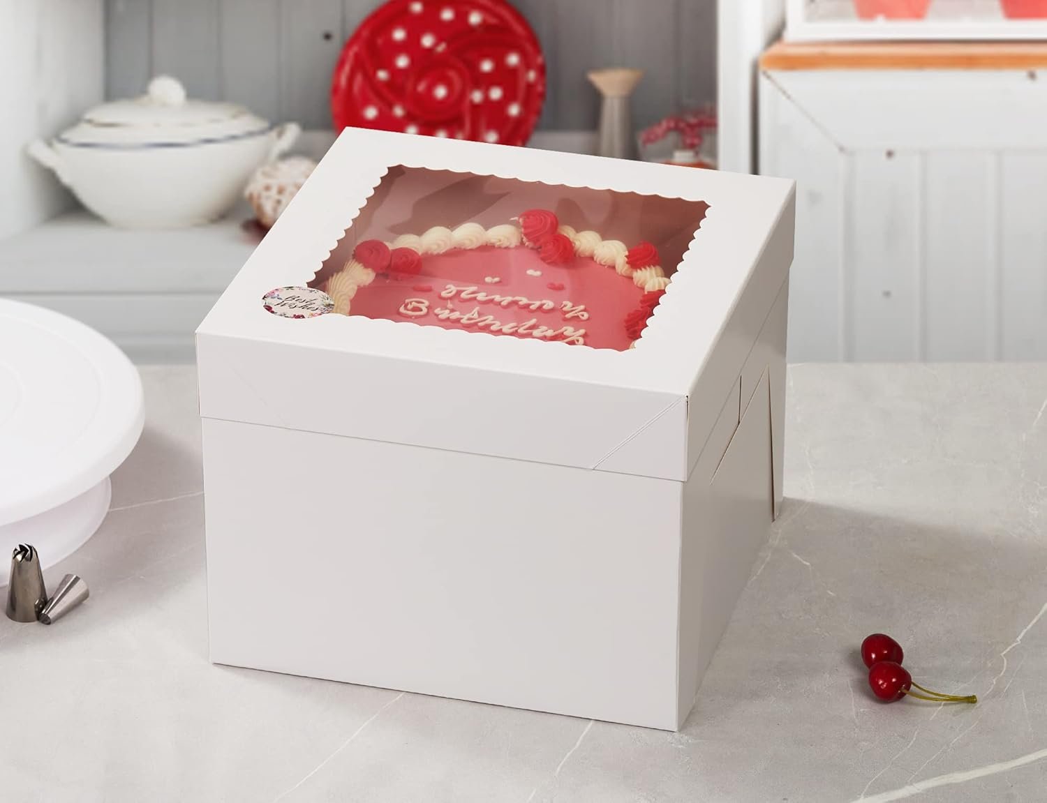 Großhandel 10 Stück Kuchenboxen, 12x12x8 Zoll hohe Kuchenbox mit Fenster, weiße Bäckereiboxen für Mehrlagenkuchen, Lieferant für Backzubehör und individuelles Logo. Großhandel 10 Stück Kuchenboxen, 12x12x8 Zoll hohe Kuchenbox mit Fenster, weiße Bäckereiboxen für Mehrlagenkuchen, Lieferant für Backzubehör und individuelles Logo.