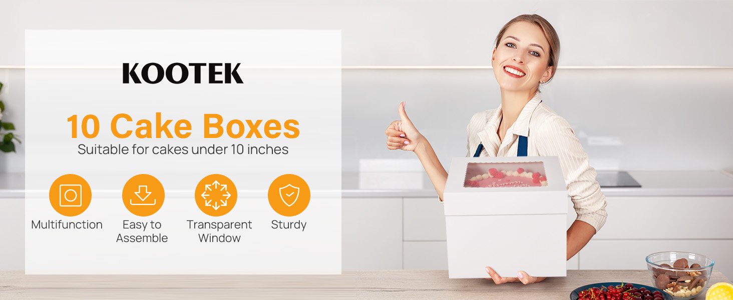 Großhandel 10 Stück Kuchenboxen, 12x12x8 Zoll hohe Kuchenbox mit Fenster, weiße Bäckereiboxen für Mehrlagenkuchen, Lieferant für Backzubehör und individuelles Logo. Großhandel 10 Stück Kuchenboxen, 12x12x8 Zoll hohe Kuchenbox mit Fenster, weiße Bäckereiboxen für Mehrlagenkuchen, Lieferant für Backzubehör und individuelles Logo.