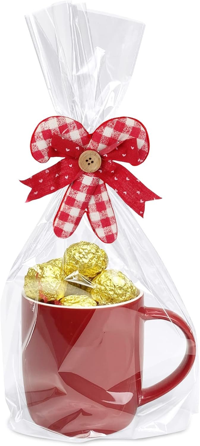 Großhandel 100 Stück flache Zellophanbeutel 7x3x12 Zoll klare Cello Beutel ohne Seitenfalten für Cookies mit individuellem Logo vom Hersteller.