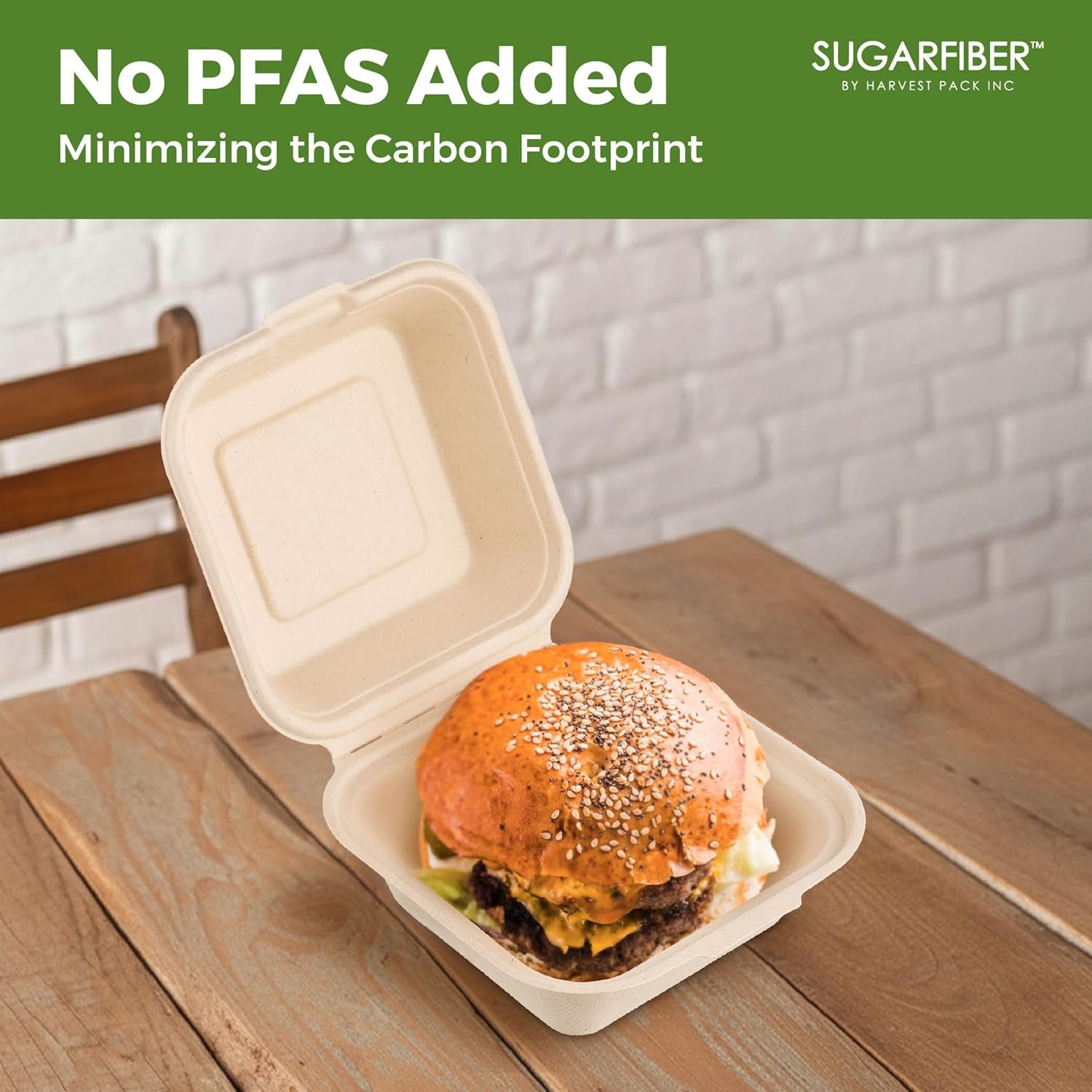 Großhandel 50 Stück kompostierbare Klappbehälter 6 X 6