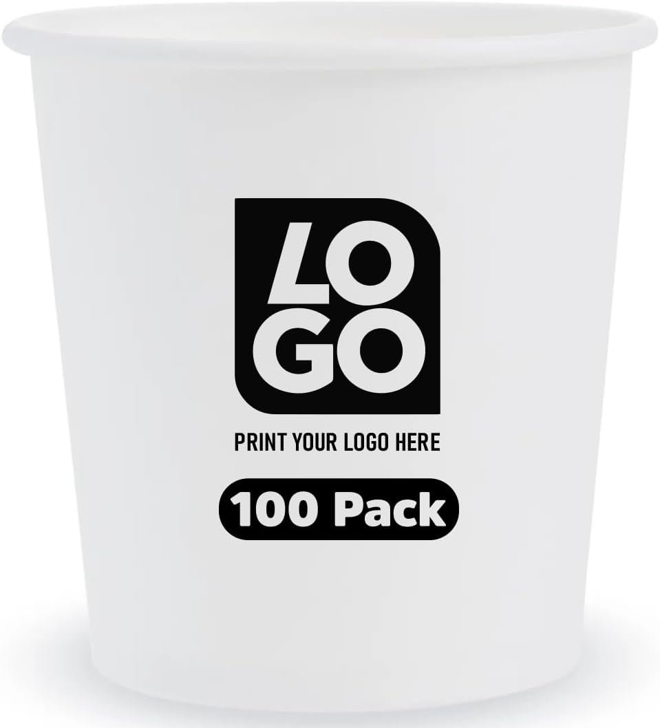 Großhandel individuelle Logo 4 Oz. Pappbecher für heiße/kalte Getränke, Hersteller für Wasserdispenser, Eigenmarke, Party oder Markenpromotion (Menge 100)