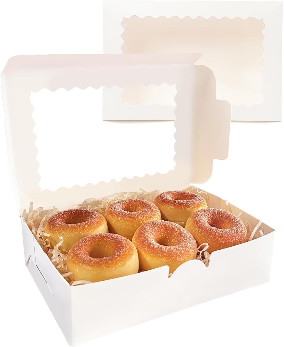 Großhandel 9x6x2.5 Zoll Weißer Keksbox mit Fenster für 15 Stück Gebäck Macaron Verpackung, Individuelles Logo vom Hersteller verfügbar.