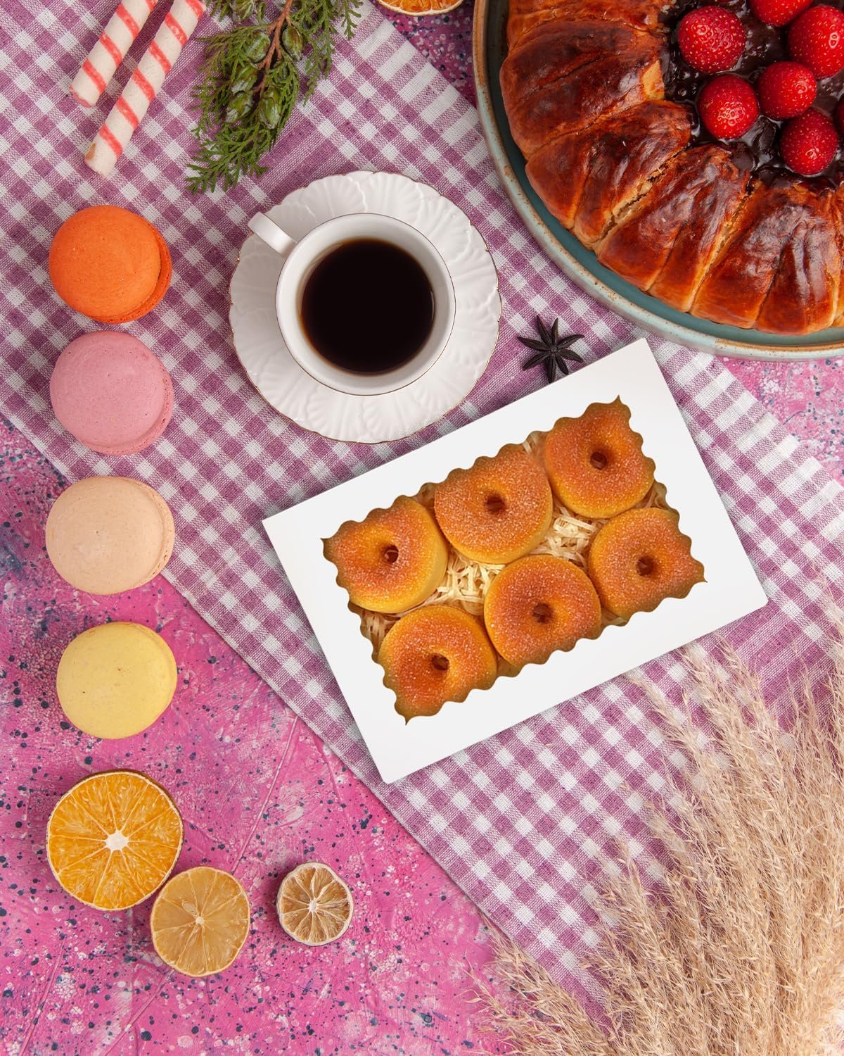 Großhandel 9x6x2.5 Zoll Weißer Keksbox mit Fenster für 15 Stück Gebäck Macaron Verpackung, Individuelles Logo vom Hersteller verfügbar.