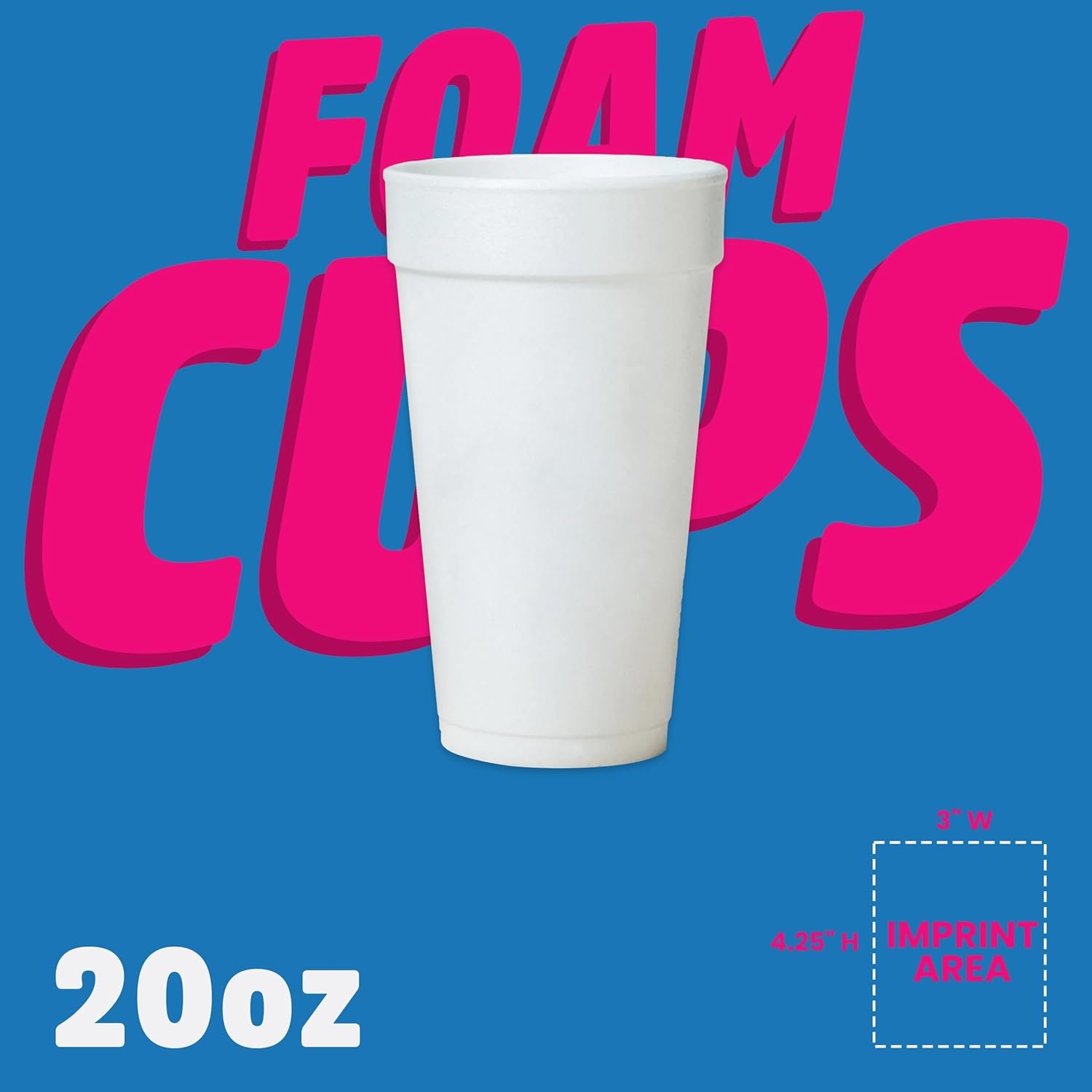 Großhandel individuelle 20 oz. Schaumbecher mit einfarbigem Druck, ideal für Events, Restaurants und Markenpromotion, Hersteller für Bulk-Bestellungen.