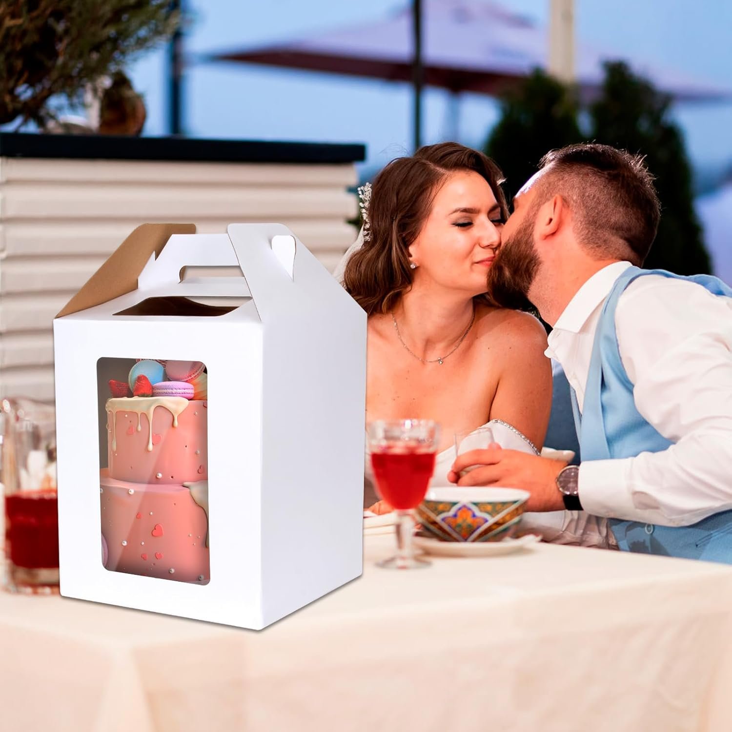 Großhandel Tier Kuchenboxen 12x12x14 IN, 6 Pack mit Cake Boards, OEM Einweg Kuchen-Träger mit 4 Fenstern für Hochzeit, Geburtstag, Party, Hersteller von Backzubehör.