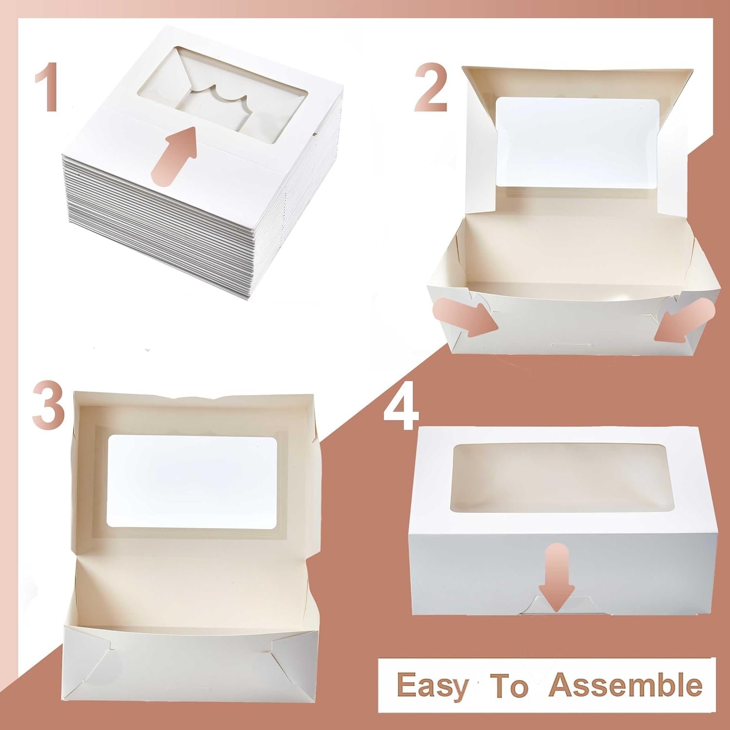 Großhandel 30 Packung Geschenkboxen für Süßigkeiten – Cookie Boxen mit Fenster für Geschenke – 9x6x3 Zoll kleine Cookie Behälter für Erdbeeren, Cupcakes, Bonbons, Charcuterie, Gebäck, Donuts, Backwaren – Individuelles Logo, Hersteller für Bulk-Verkäufe