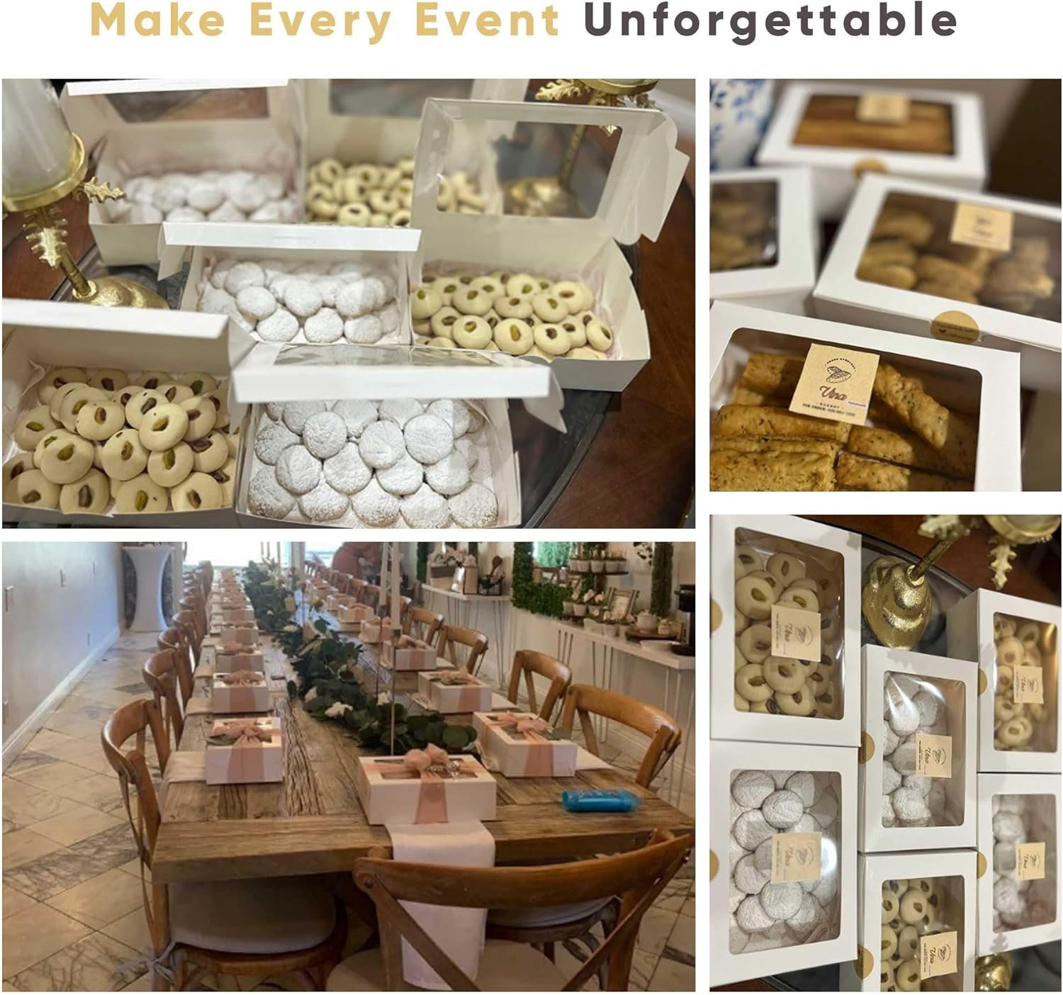 Großhandel 30 Packung Geschenkboxen für Süßigkeiten – Cookie Boxen mit Fenster für Geschenke – 9x6x3 Zoll kleine Cookie Behälter für Erdbeeren, Cupcakes, Bonbons, Charcuterie, Gebäck, Donuts, Backwaren – Individuelles Logo, Hersteller für Bulk-Verkäufe