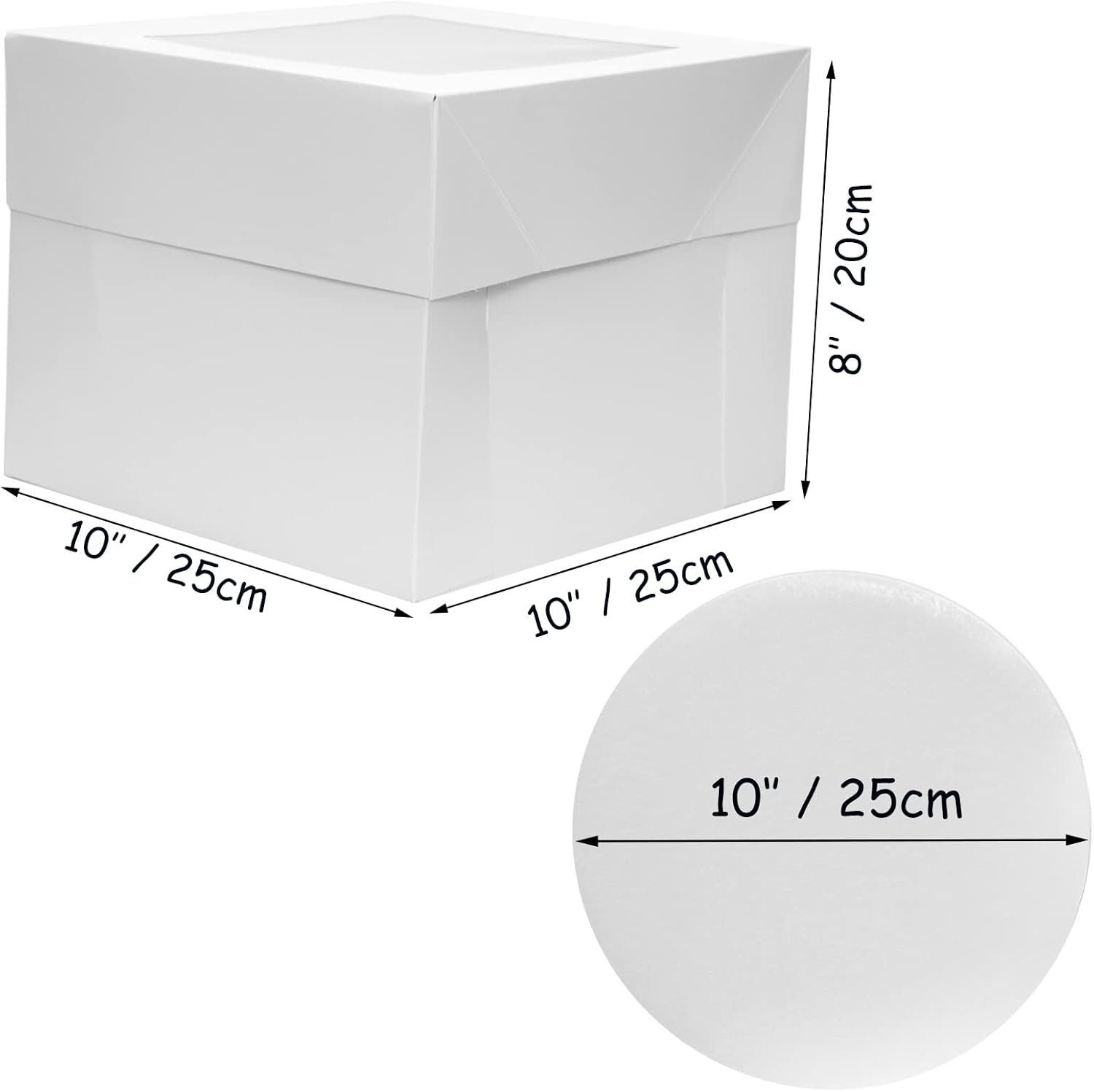 Großhandel Cake Boxes 3 Sets 10x10x8 Zoll mit Boards, Hersteller von erstklassigen Backwarenverpackungen, individuelles Logo willkommen