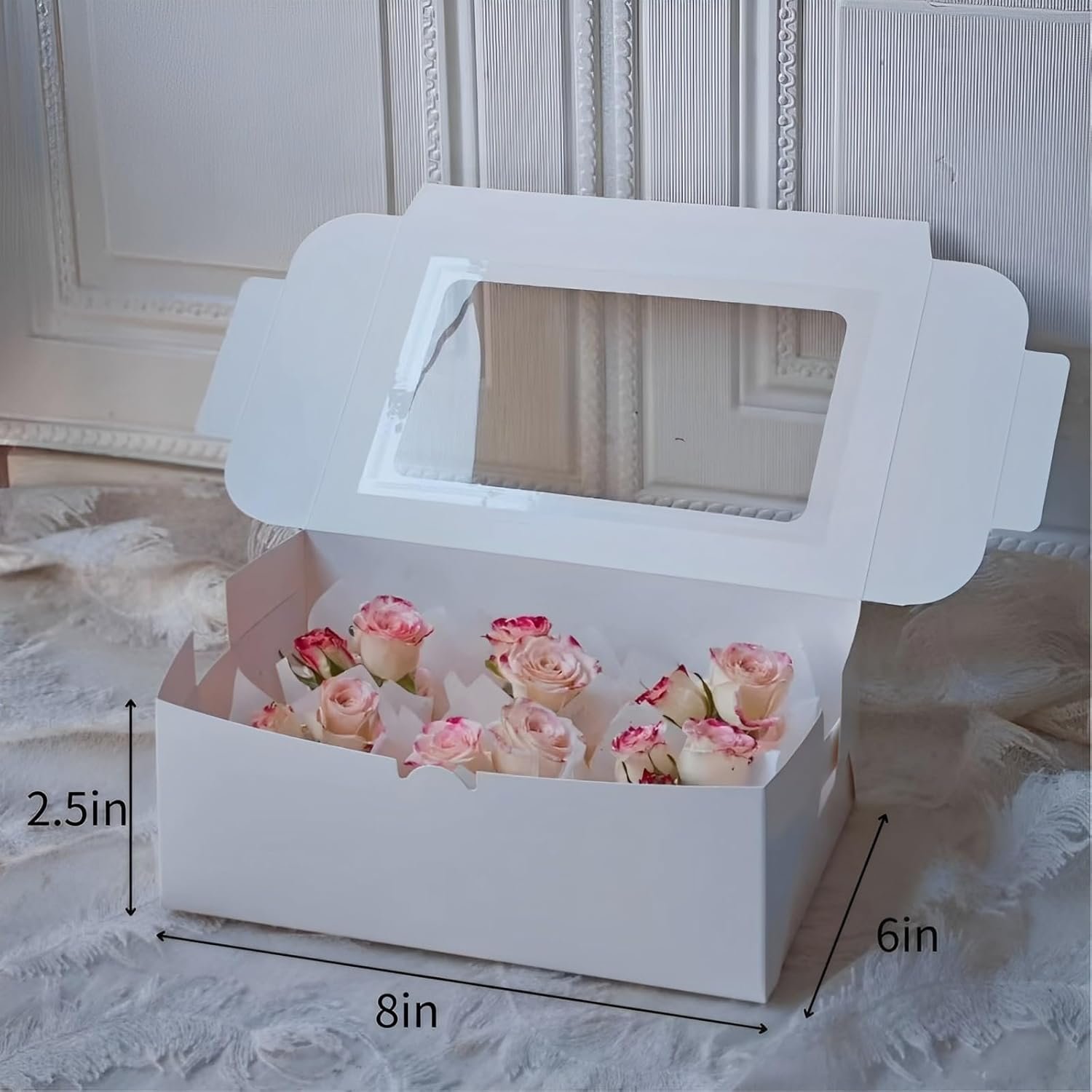 Großhandel 20 Stück weiße Keksboxen mit Fenster 8x6x2,5 Zoll, Treat Boxen für Geschenke, OEM Pastry Boxen für Brot, Donuts, Valentinstag, Frauentag, Muttertag, Weihnachten und Feiertagsversammlungen. Großhandel 20 Stück weiße Keksboxen mit Fenster 8x6x2,5 Zoll, Treat Boxen für Geschenke, OEM Pastry Boxen für Brot, Donuts, Valentinstag, Frauentag, Muttertag, Weihnachten und Feiertagsversammlungen.