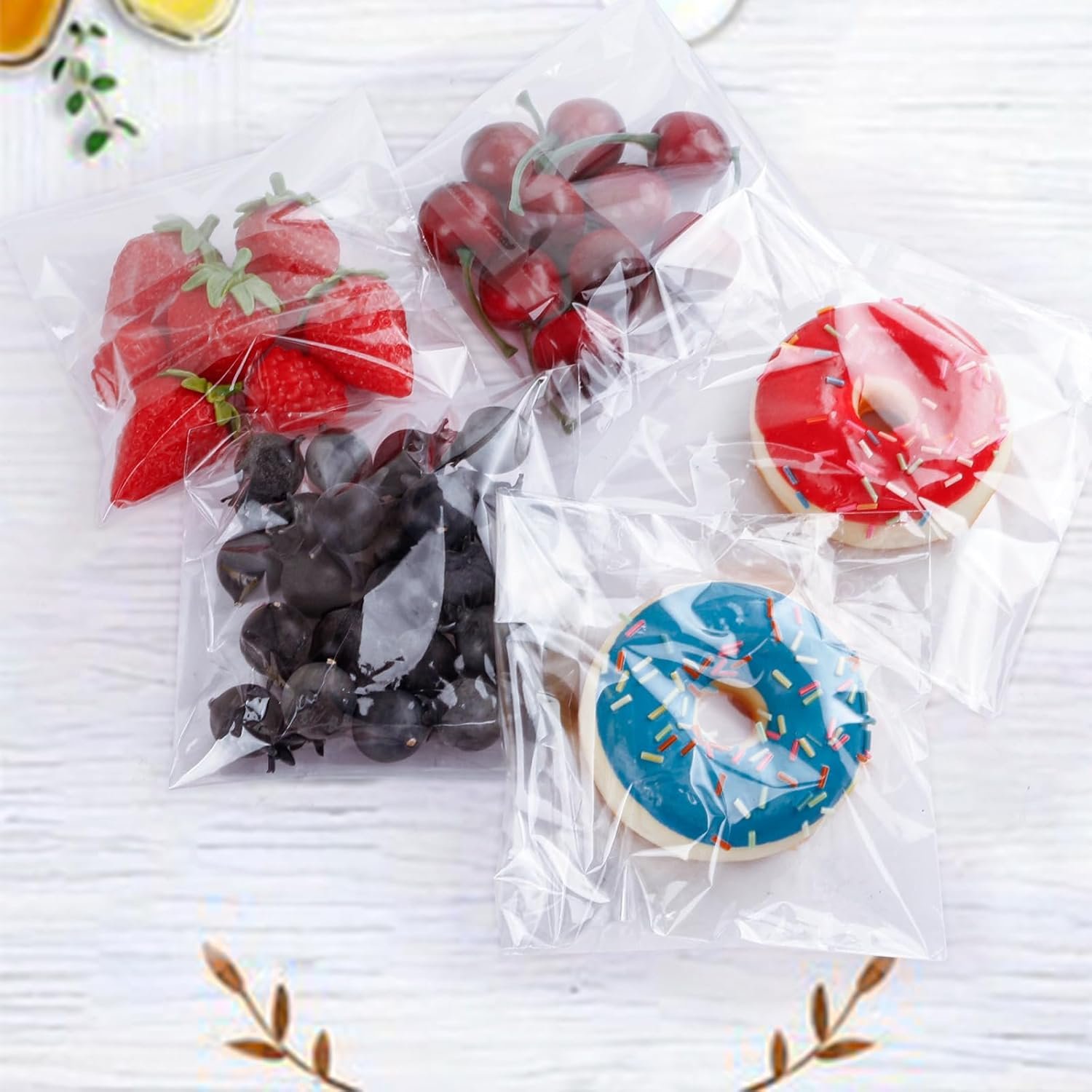 Großhandel 300 Stück transparente selbstverschließende Zellophantüten für Kekse, Süßigkeiten und Brot (5x6 Zoll) - individuelle Logo, Hersteller, Bulk Großhandel 300 Stück transparente selbstverschließende Zellophantüten für Kekse, Süßigkeiten und Brot (5x6 Zoll) - individuelle Logo, Hersteller, Bulk