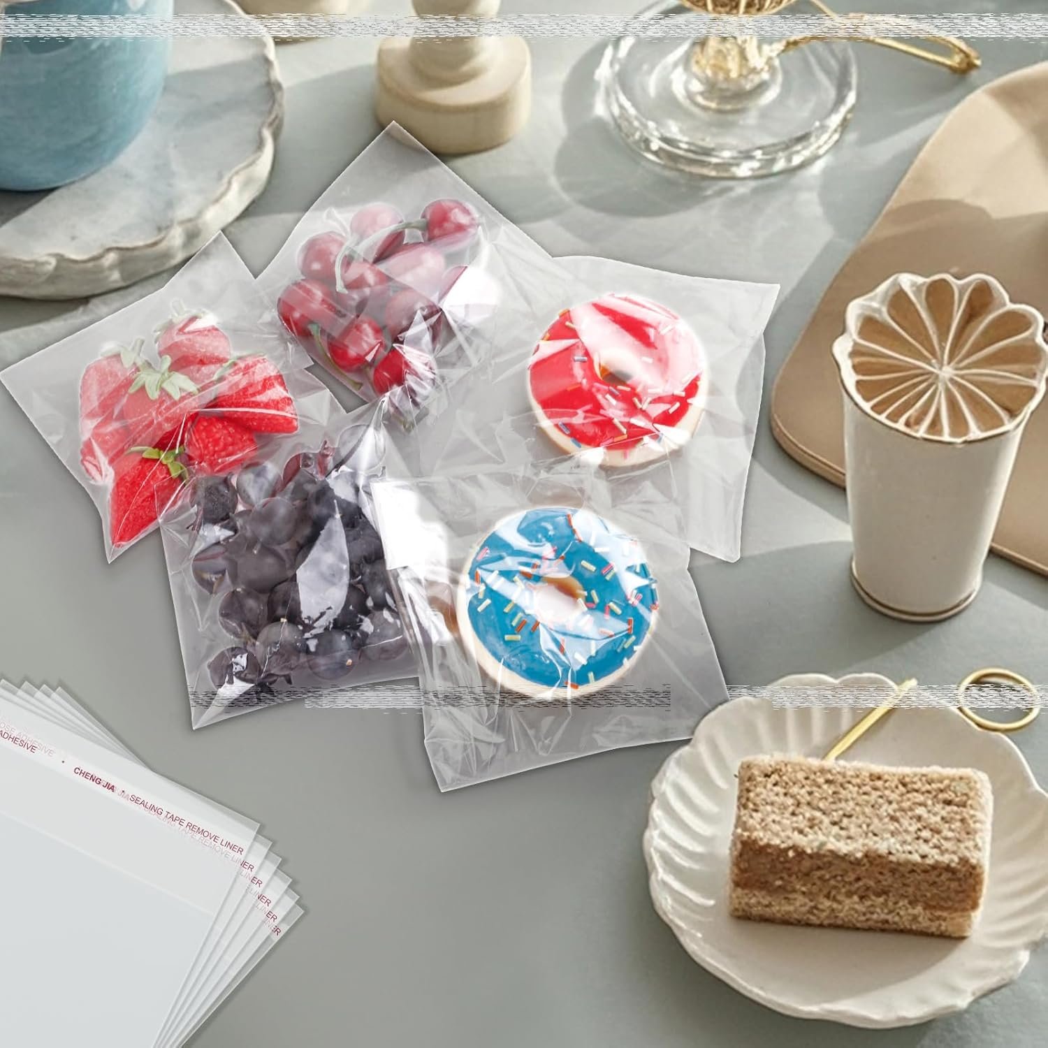Großhandel 300 Stück transparente selbstverschließende Zellophantüten für Kekse, Süßigkeiten und Brot (5x6 Zoll) - individuelle Logo, Hersteller, Bulk Großhandel 300 Stück transparente selbstverschließende Zellophantüten für Kekse, Süßigkeiten und Brot (5x6 Zoll) - individuelle Logo, Hersteller, Bulk