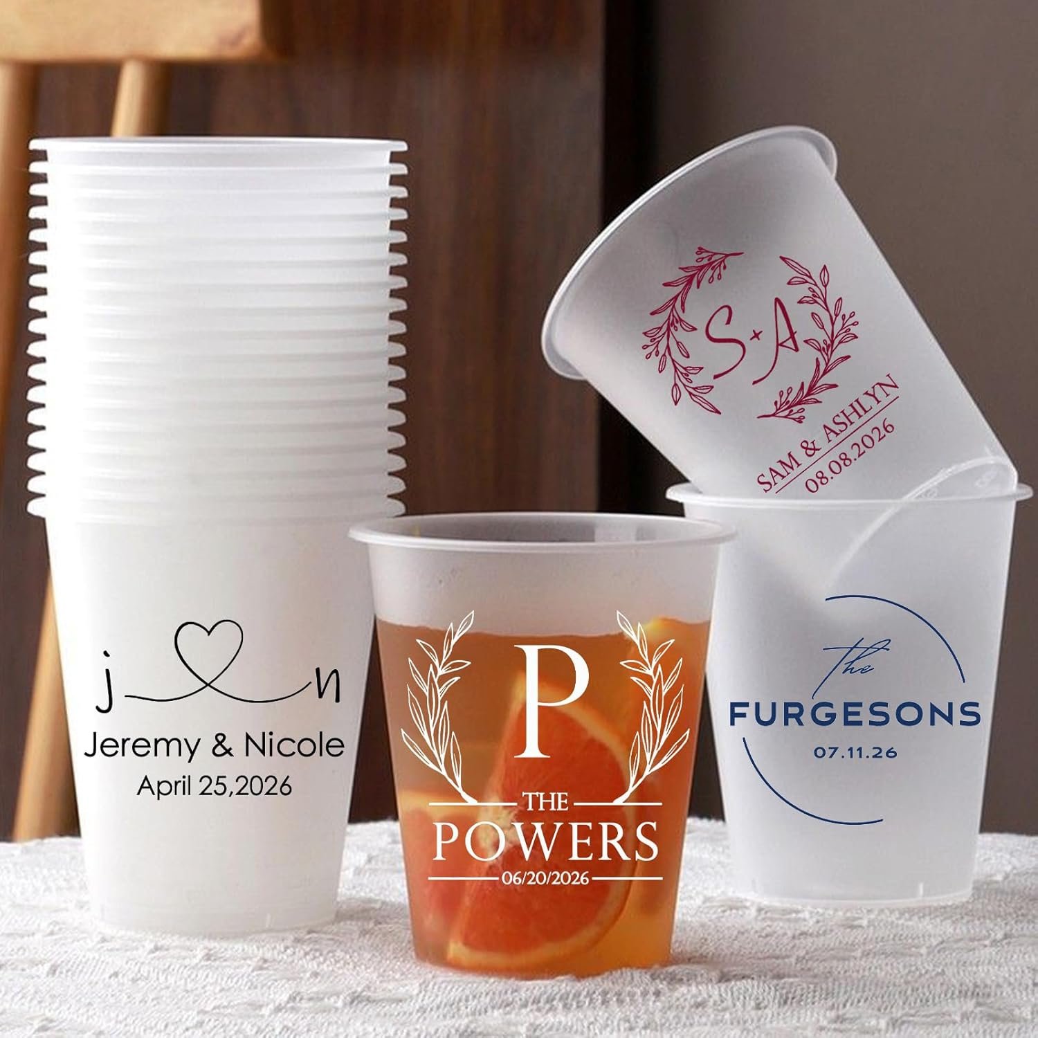 Großhandel 200 Stück personalisierte Einweg frosted Plastikbecher und Servietten Set, individuell mit Logo, ideal für Hochzeiten, Cocktails und Geburtstagsfeiern, Hersteller von maßgeschneiderten Lösungen für jeden Anlass. Großhandel 200 Stück personalisierte Einweg frosted Plastikbecher und Servietten Set, individuell mit Logo, ideal für Hochzeiten, Cocktails und Geburtstagsfeiern, Hersteller von maßgeschneiderten Lösungen für jeden Anlass.