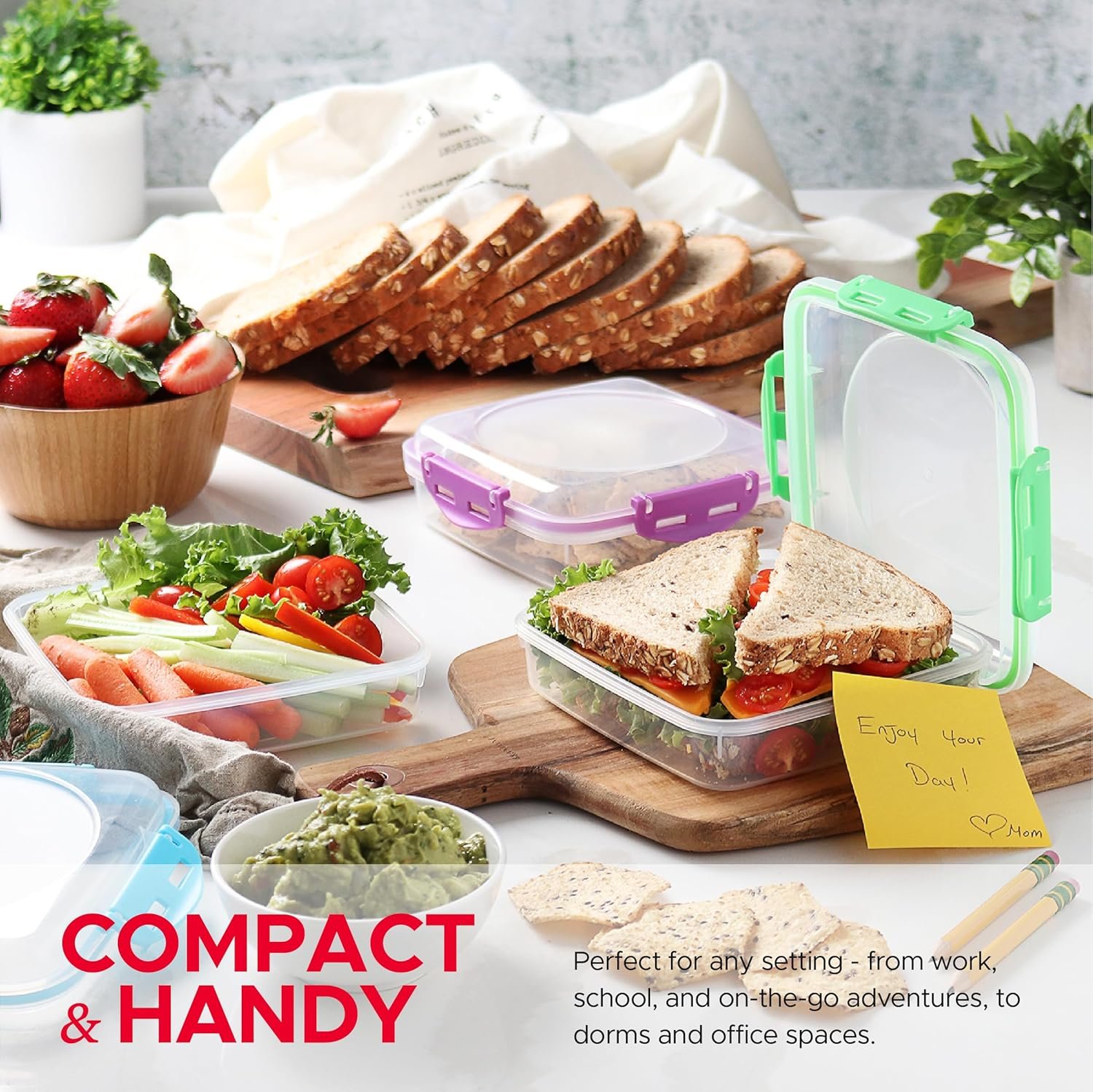Großhandel Sandwichboxen für Lunchboxen | Reusable Sandwich Container 3er Pack | BPA-frei und individuelles Logo Großhandel Sandwichboxen für Lunchboxen | Reusable Sandwich Container 3er Pack | BPA-frei und individuelles Logo