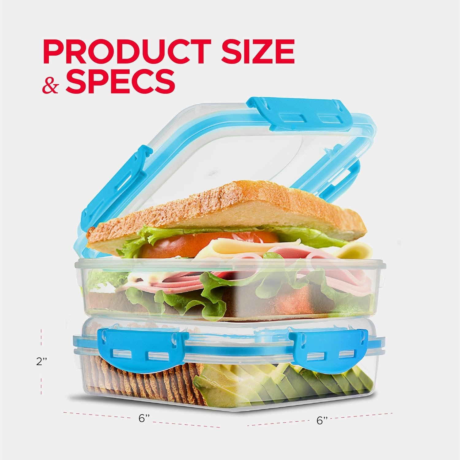 Großhandel Sandwichboxen für Lunchboxen | Reusable Sandwich Container 3er Pack | BPA-frei und individuelles Logo Großhandel Sandwichboxen für Lunchboxen | Reusable Sandwich Container 3er Pack | BPA-frei und individuelles Logo