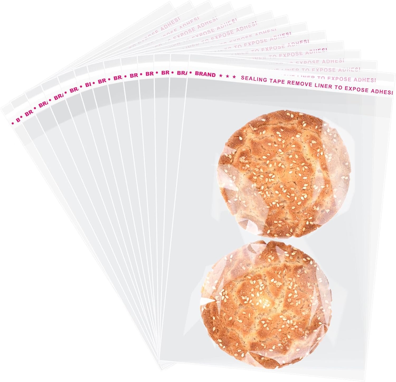 Großhandel 300 Stück klare Cellophanbeutel 5x7 Zoll, selbstklebende wiederverwendbare Tüten für Kekse, Geschenke und Backwaren, Hersteller für Süßigkeiten, Brownies, individuelles Logo