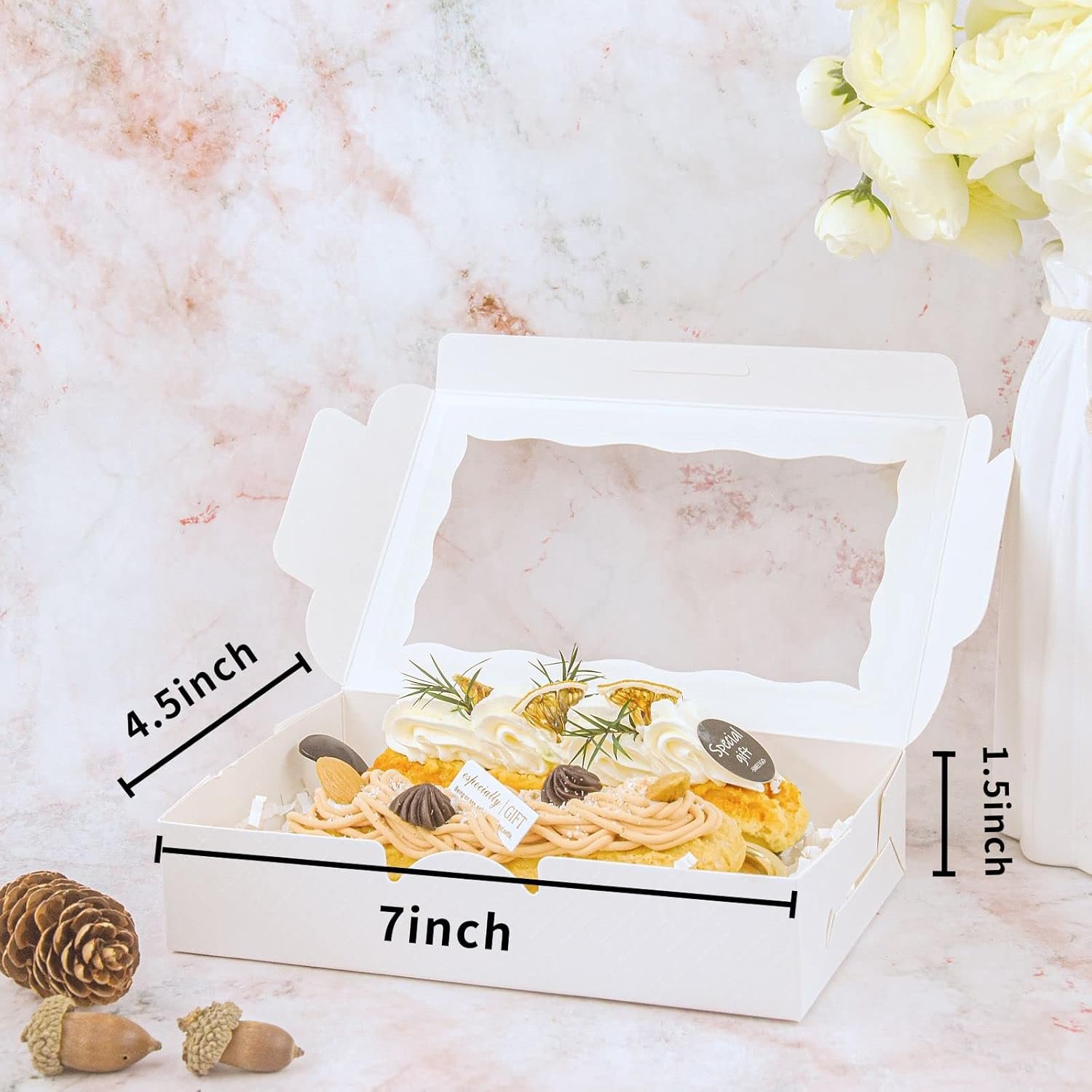 Großhandel 50 Stück 7x4,5x1,5 Zoll Cookie Boxen mit Fenster, Weiß, Makronen- und Dessertboxen, individuell bedruckte Verpackungen von einem zuverlässigen Hersteller, OEM verfügbar. Großhandel 50 Stück 7x4,5x1,5 Zoll Cookie Boxen mit Fenster, Weiß, Makronen- und Dessertboxen, individuell bedruckte Verpackungen von einem zuverlässigen Hersteller, OEM verfügbar.
