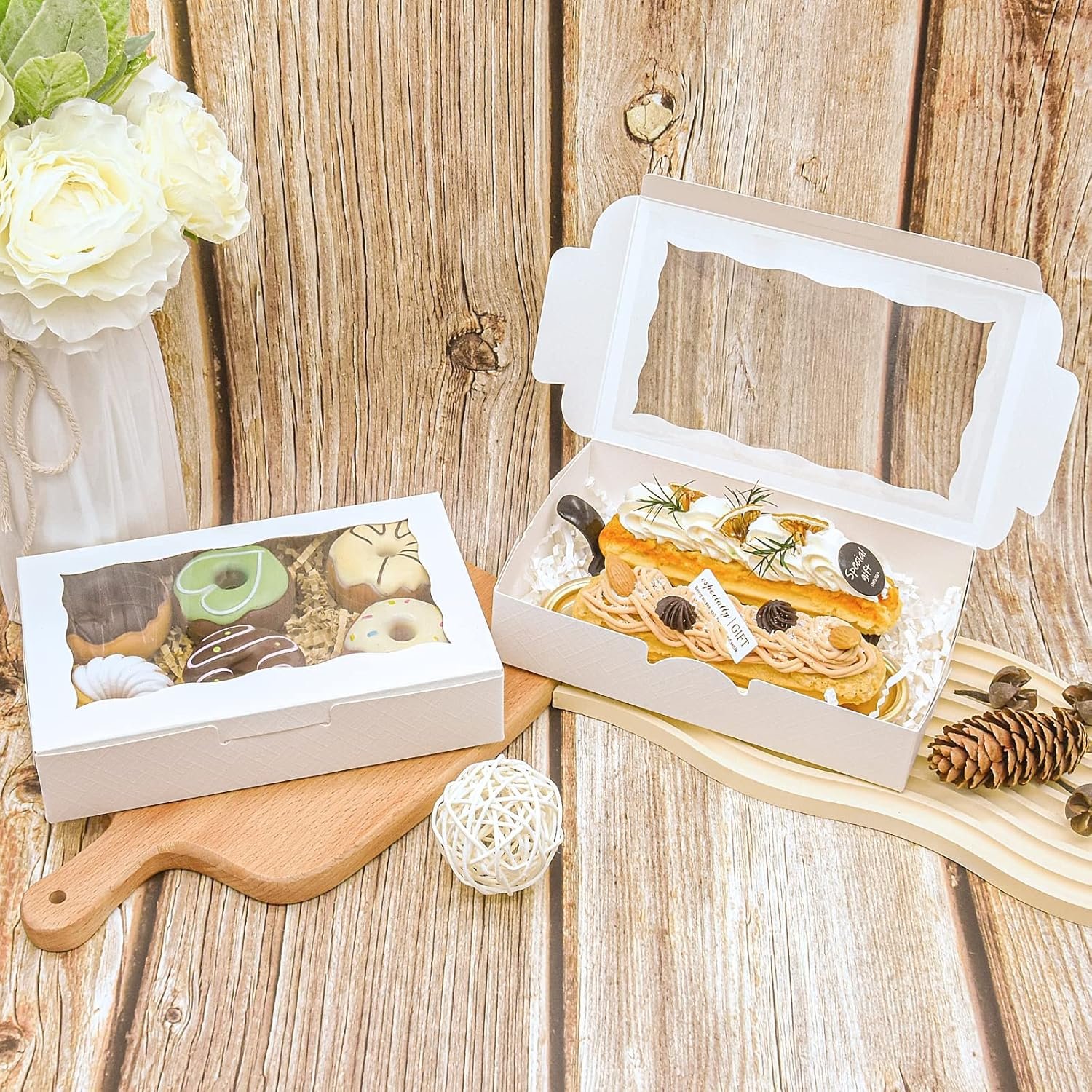 Großhandel 50 Stück 7x4,5x1,5 Zoll Cookie Boxen mit Fenster, Weiß, Makronen- und Dessertboxen, individuell bedruckte Verpackungen von einem zuverlässigen Hersteller, OEM verfügbar. Großhandel 50 Stück 7x4,5x1,5 Zoll Cookie Boxen mit Fenster, Weiß, Makronen- und Dessertboxen, individuell bedruckte Verpackungen von einem zuverlässigen Hersteller, OEM verfügbar.