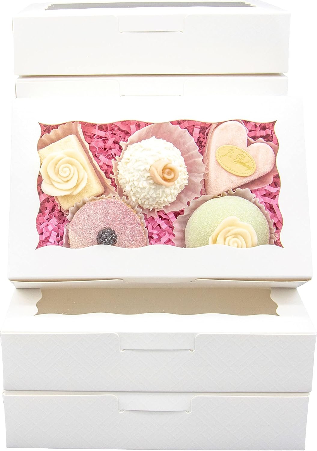 Großhandel 50 Stück 7x4,5x1,5 Zoll Cookie Boxen mit Fenster, Weiß, Makronen- und Dessertboxen, individuell bedruckte Verpackungen von einem zuverlässigen Hersteller, OEM verfügbar.