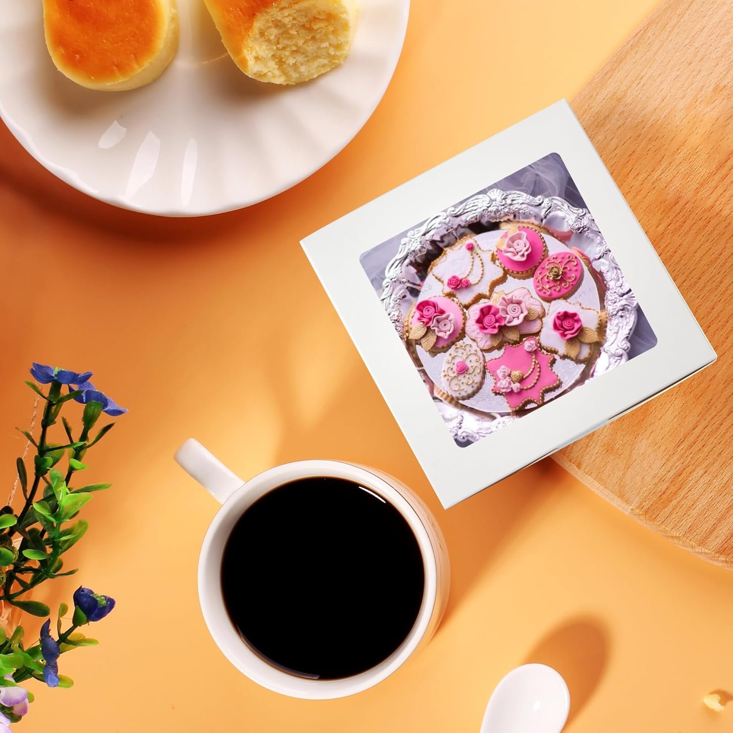 Großhandel 10x10x5 Zoll Kuchenbox mit Kuchenbrett Set (40 Stück, 20 Stück Boxen & 20 Stück Bretter) für Kuchen, Gebäck, Pralinen, Kekse, Torten - Individuelles Logo, Hersteller von Backwarenverpackungen Großhandel 10x10x5 Zoll Kuchenbox mit Kuchenbrett Set (40 Stück, 20 Stück Boxen & 20 Stück Bretter) für Kuchen, Gebäck, Pralinen, Kekse, Torten - Individuelles Logo, Hersteller von Backwarenverpackungen