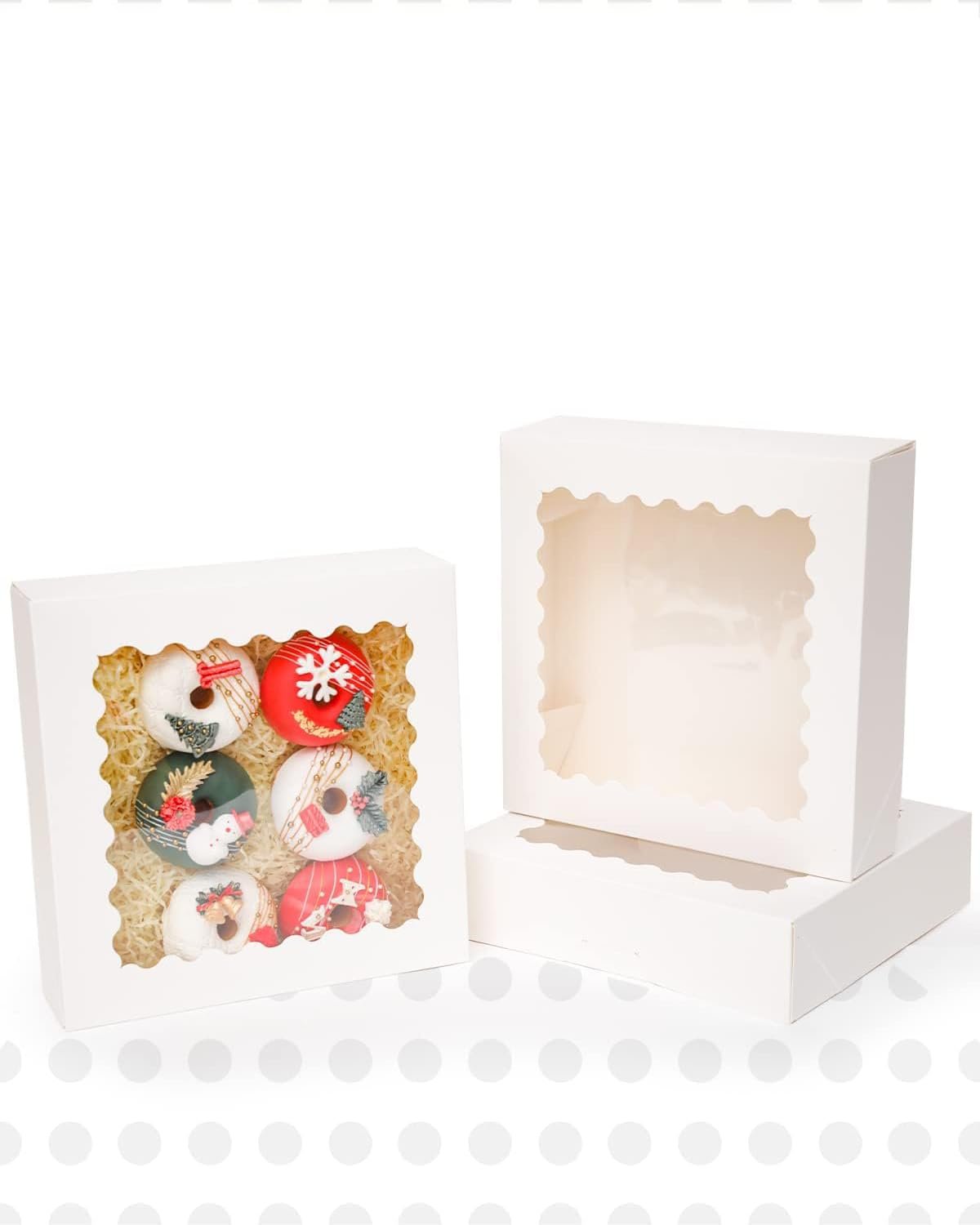 Großhandel 8x8x2,5 Zoll weiße Pastetenschachtel mit Fenster, 12 Stück Kuchenbox (Auto-pop Up) für individuelle Logos, Hersteller für die Backwarenbranche. Großhandel 8x8x2,5 Zoll weiße Pastetenschachtel mit Fenster, 12 Stück Kuchenbox (Auto-pop Up) für individuelle Logos, Hersteller für die Backwarenbranche.